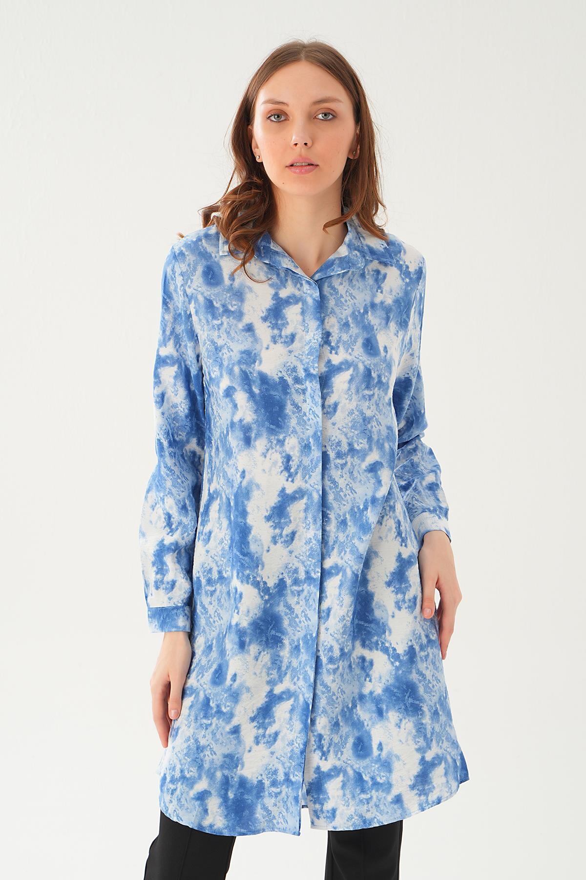 Saks Desenli Tunik 4236A - 3
