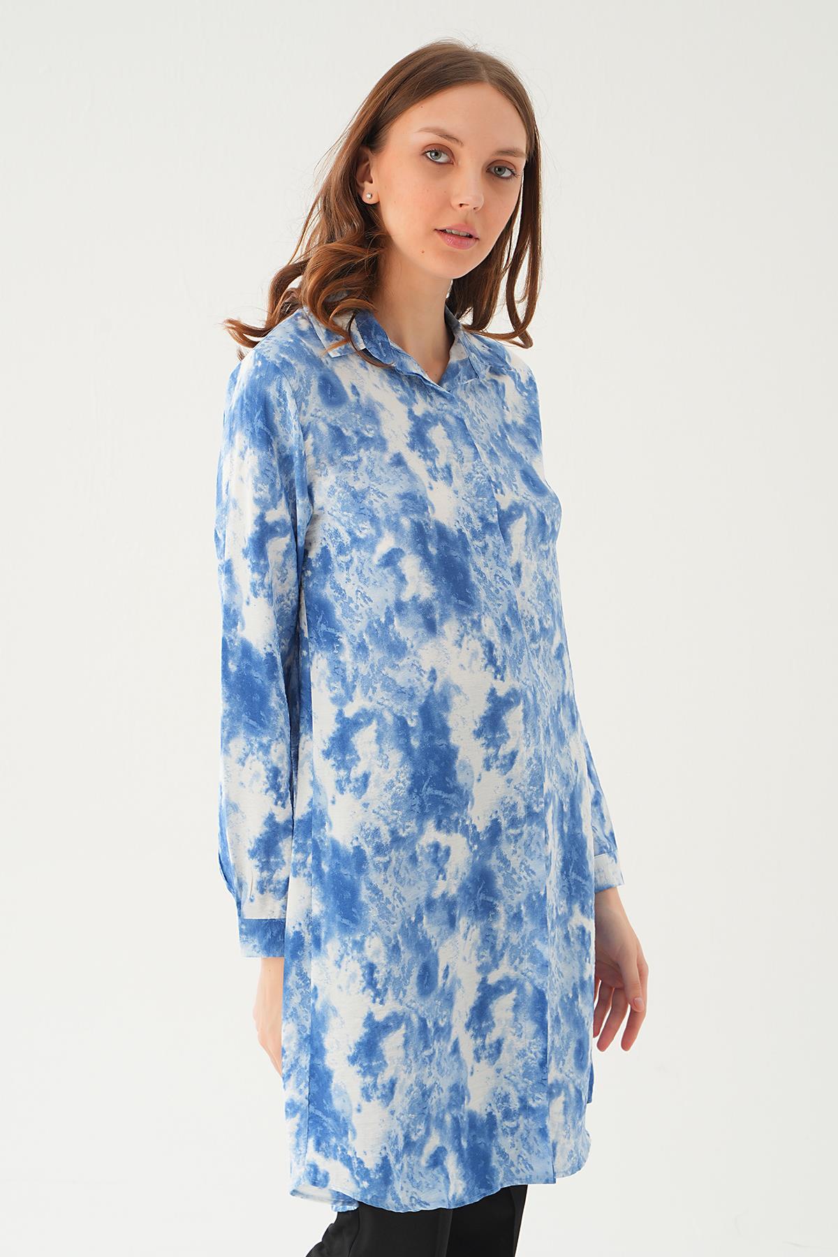 Saks Desenli Tunik 4236A - 1