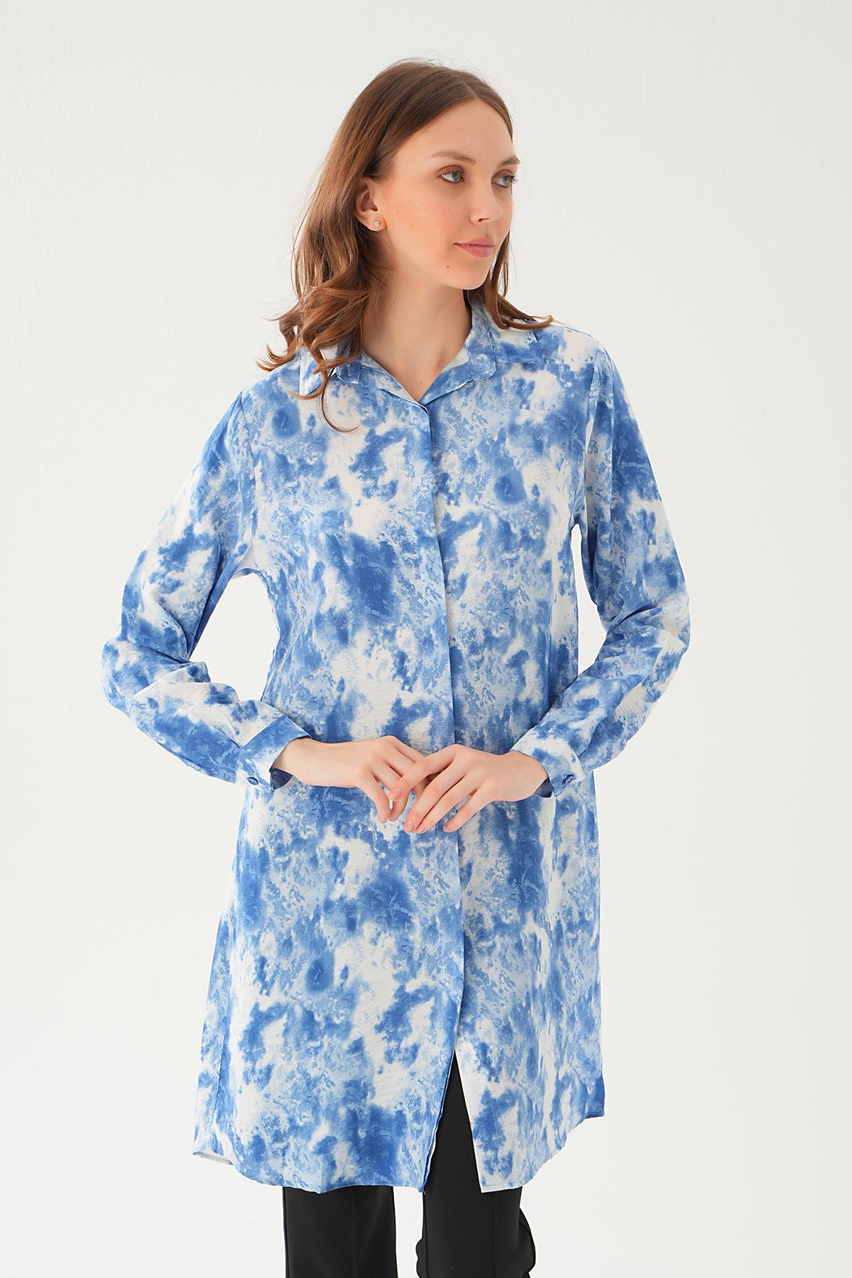 Saks Desenli Tunik 4236A - 2