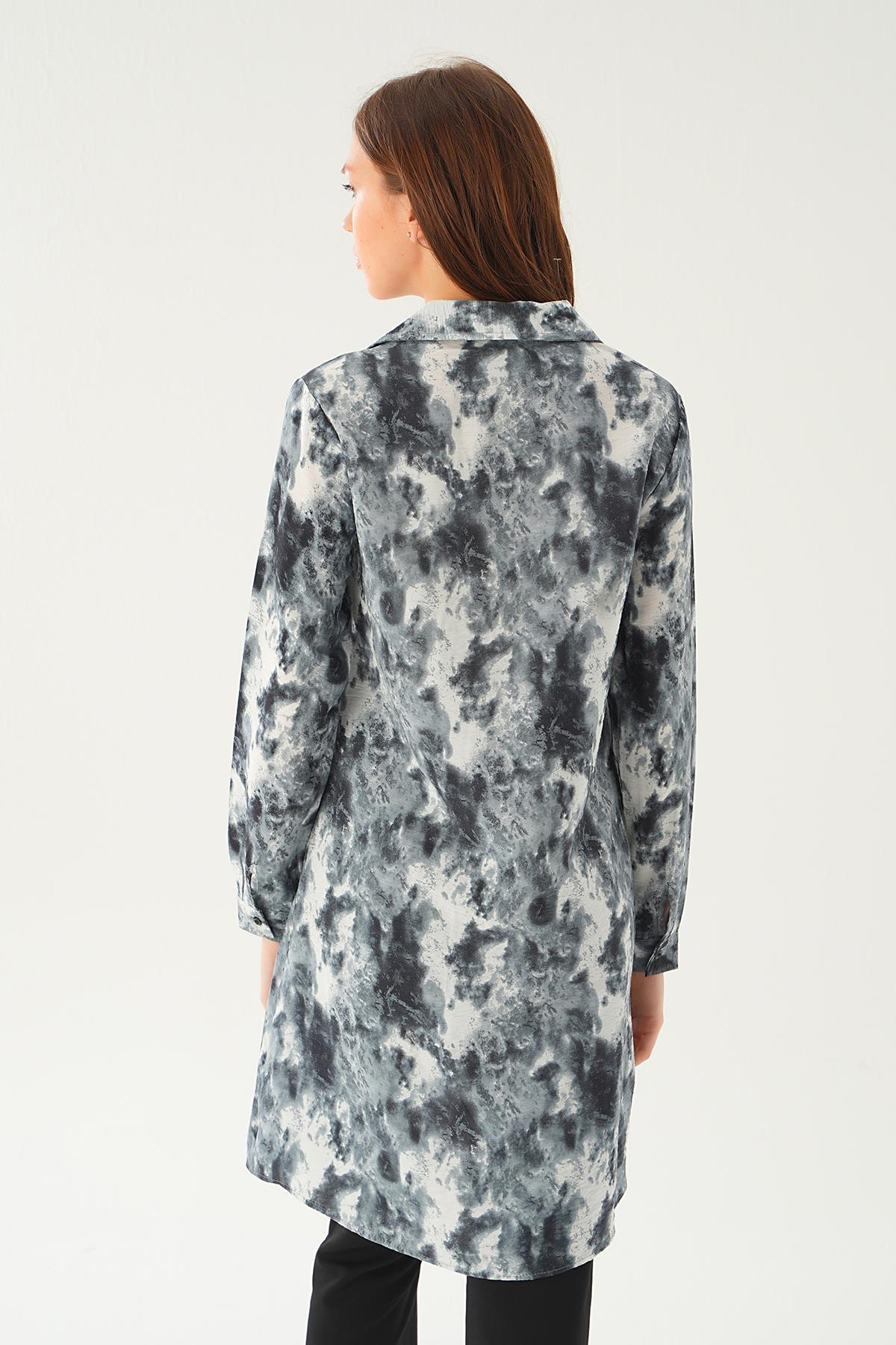 Desenli Tunik 4236A Siyah - RAYS