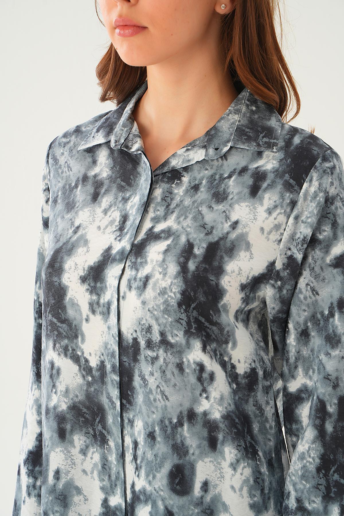 4236A Desenli Tunik Siyah - 5