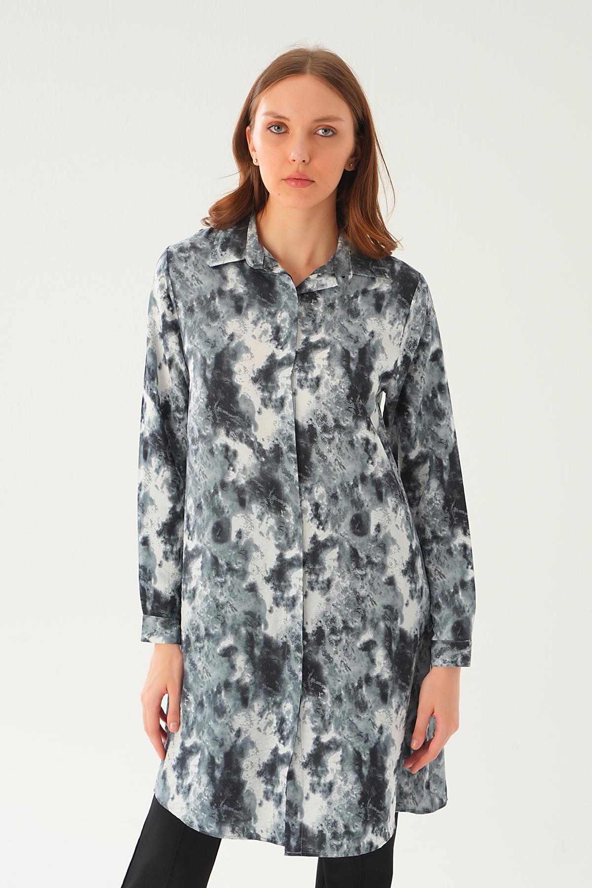 4236A Desenli Tunik Siyah - 3