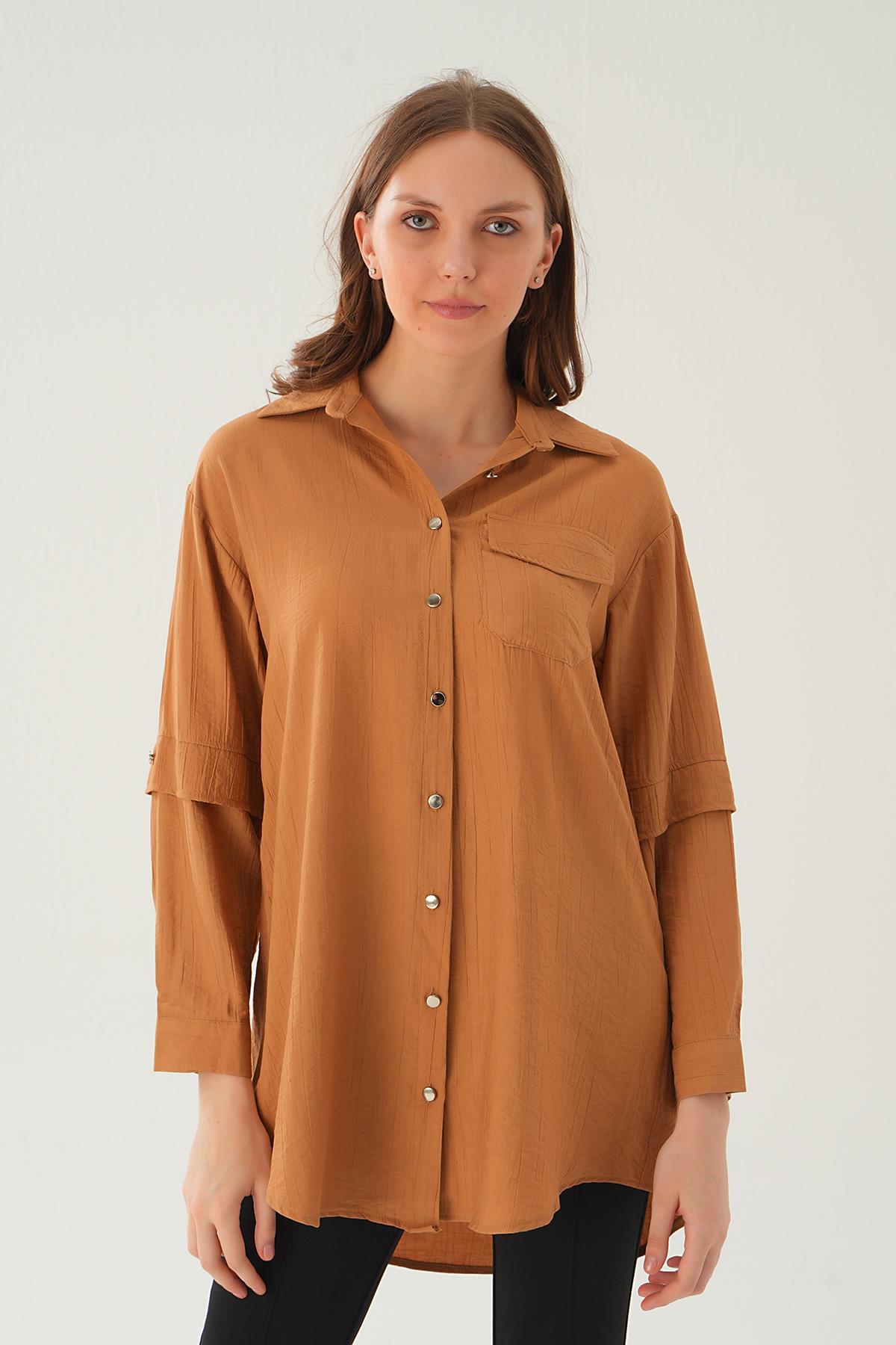Bisküvi Tek Cep Tunik 4237A - 1