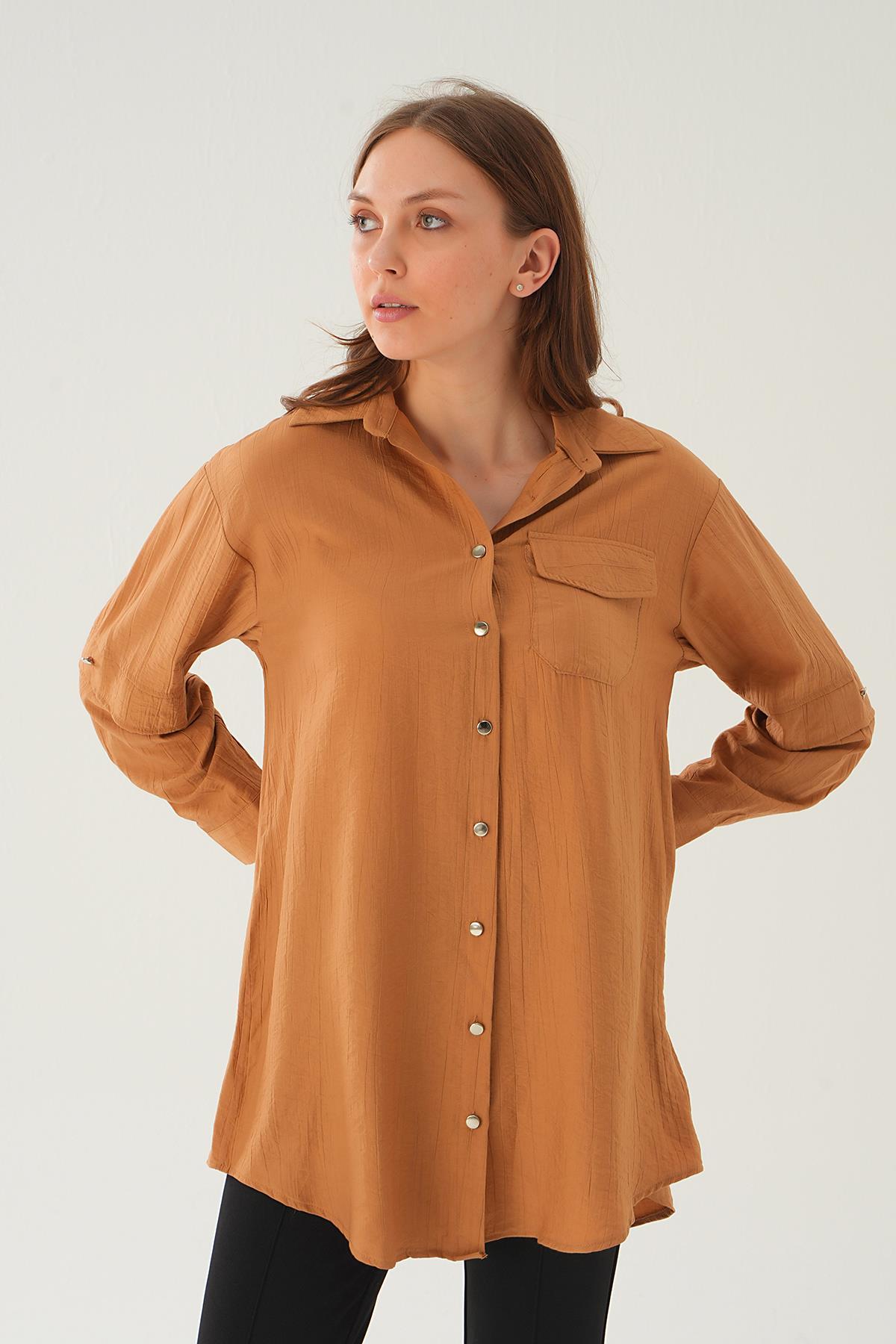 Bisküvi Tek Cep Tunik 4237A - 3