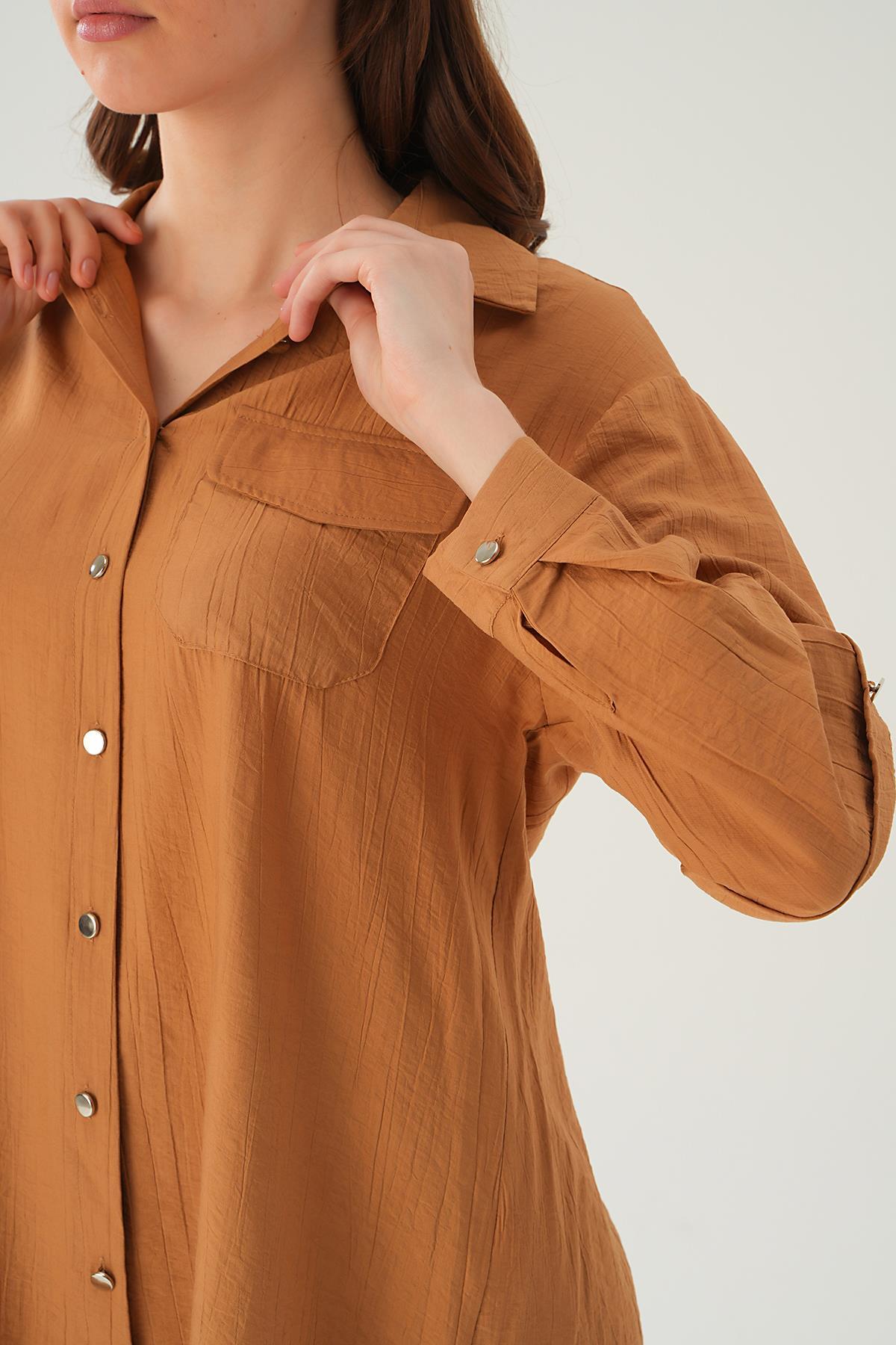 Bisküvi Tek Cep Tunik 4237A - 5