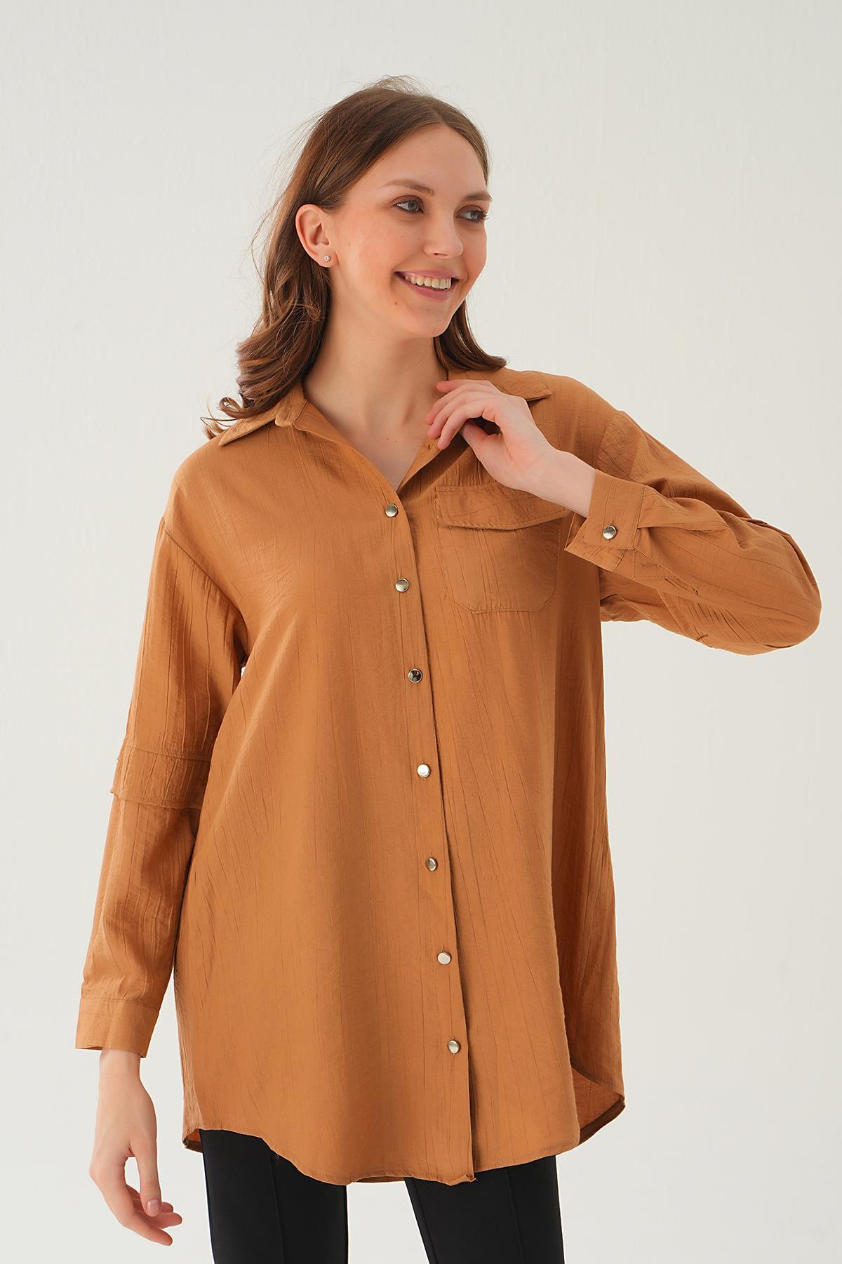 Bisküvi Tek Cep Tunik 4237A - 6