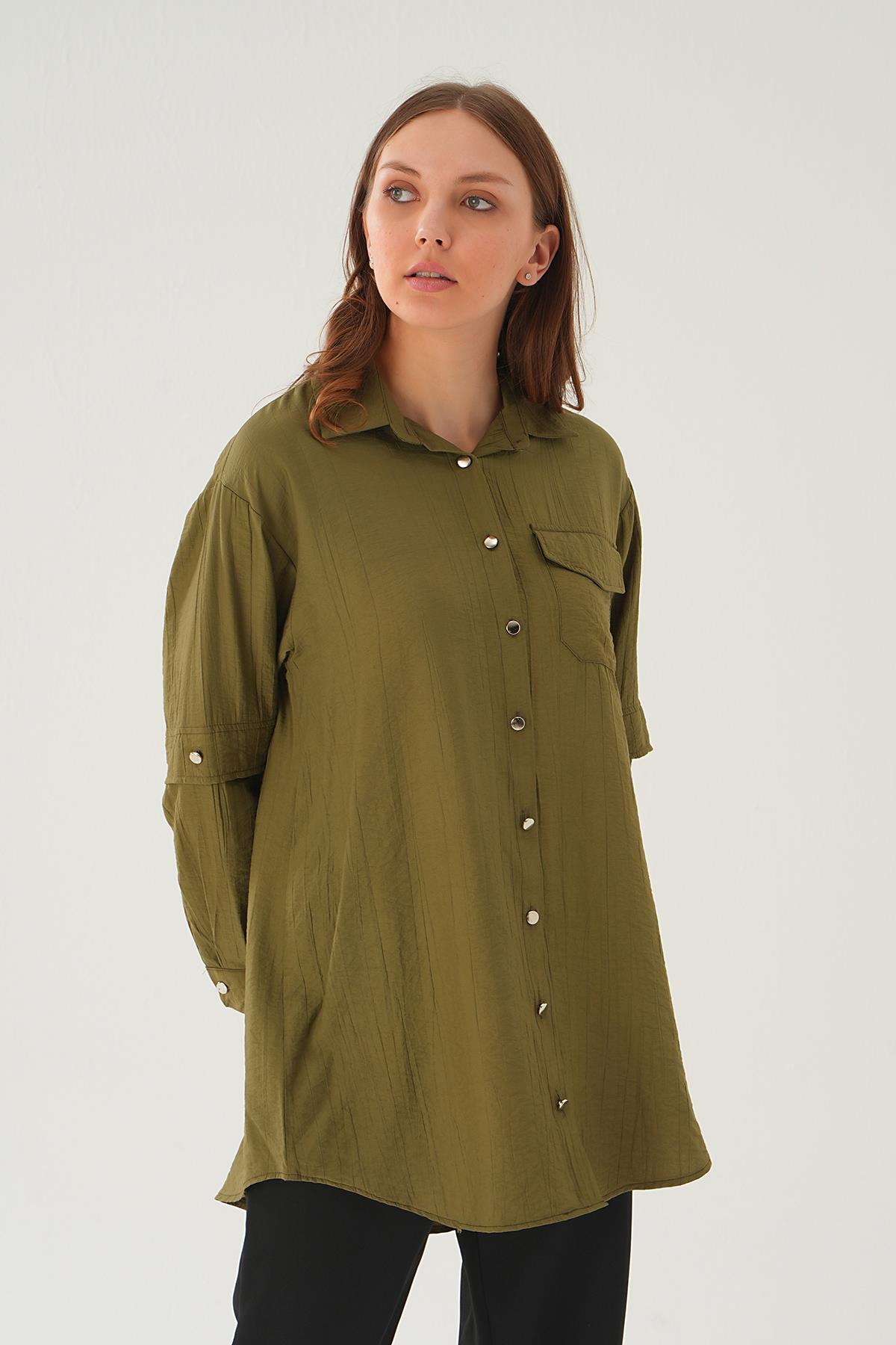 Haki Tek Cep Tunik 4237A - 3