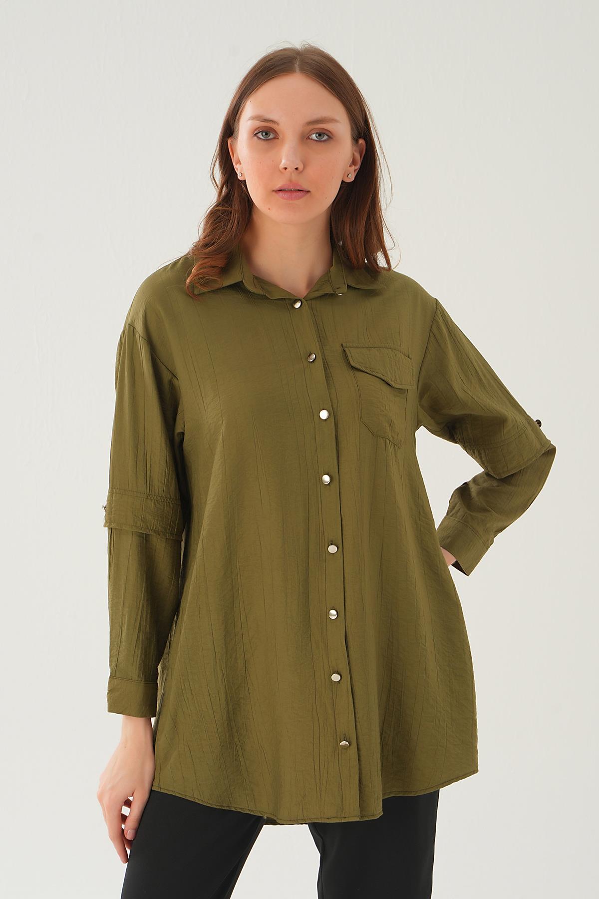 Haki Tek Cep Tunik 4237A - 4