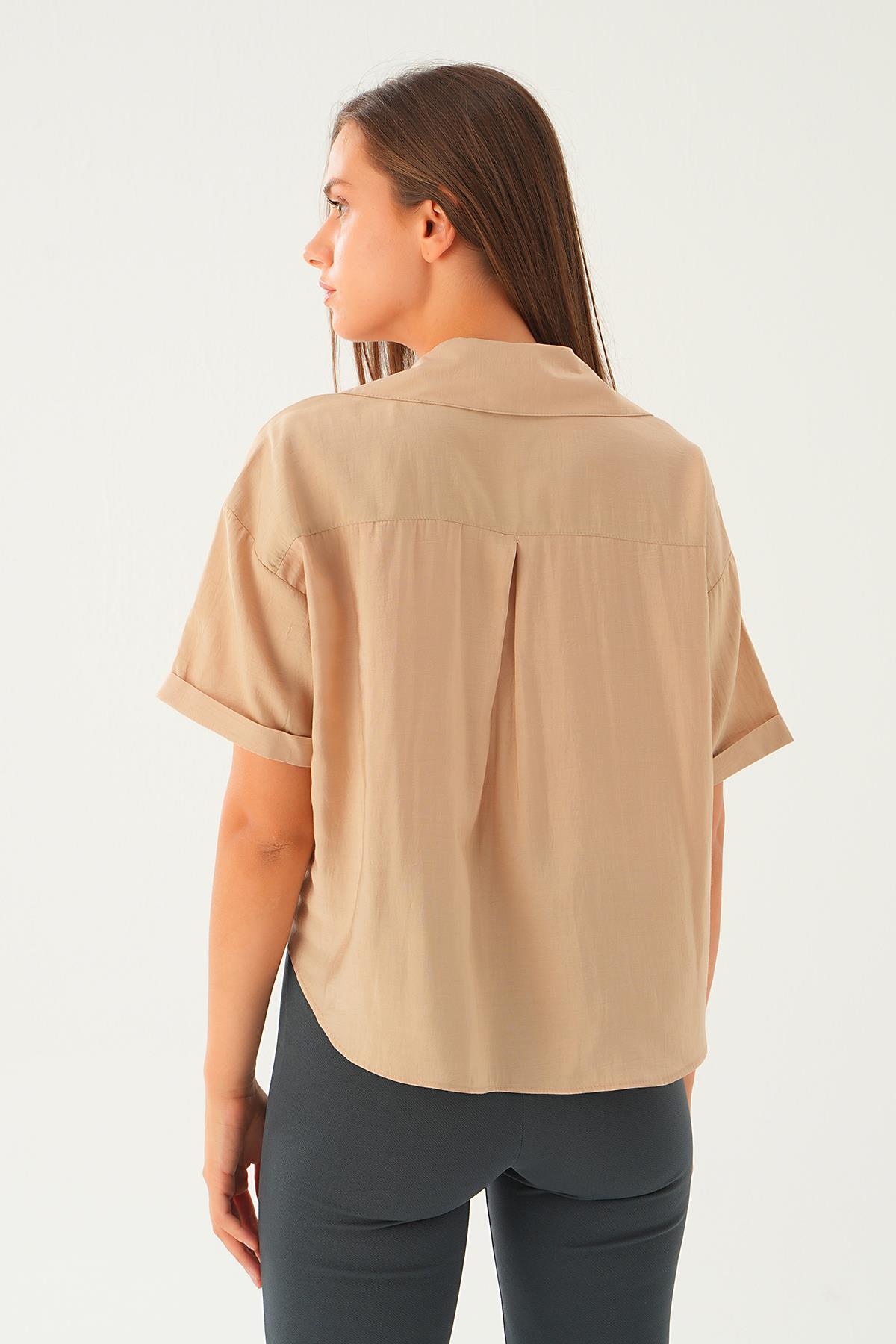 Vizon Çift Cep Kısa Gömlek 4274A - 4