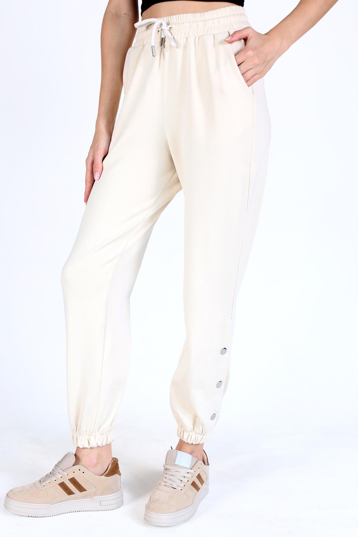 Bej Paça Çıtçıtlı Oysho Eşofman 4281A - 2