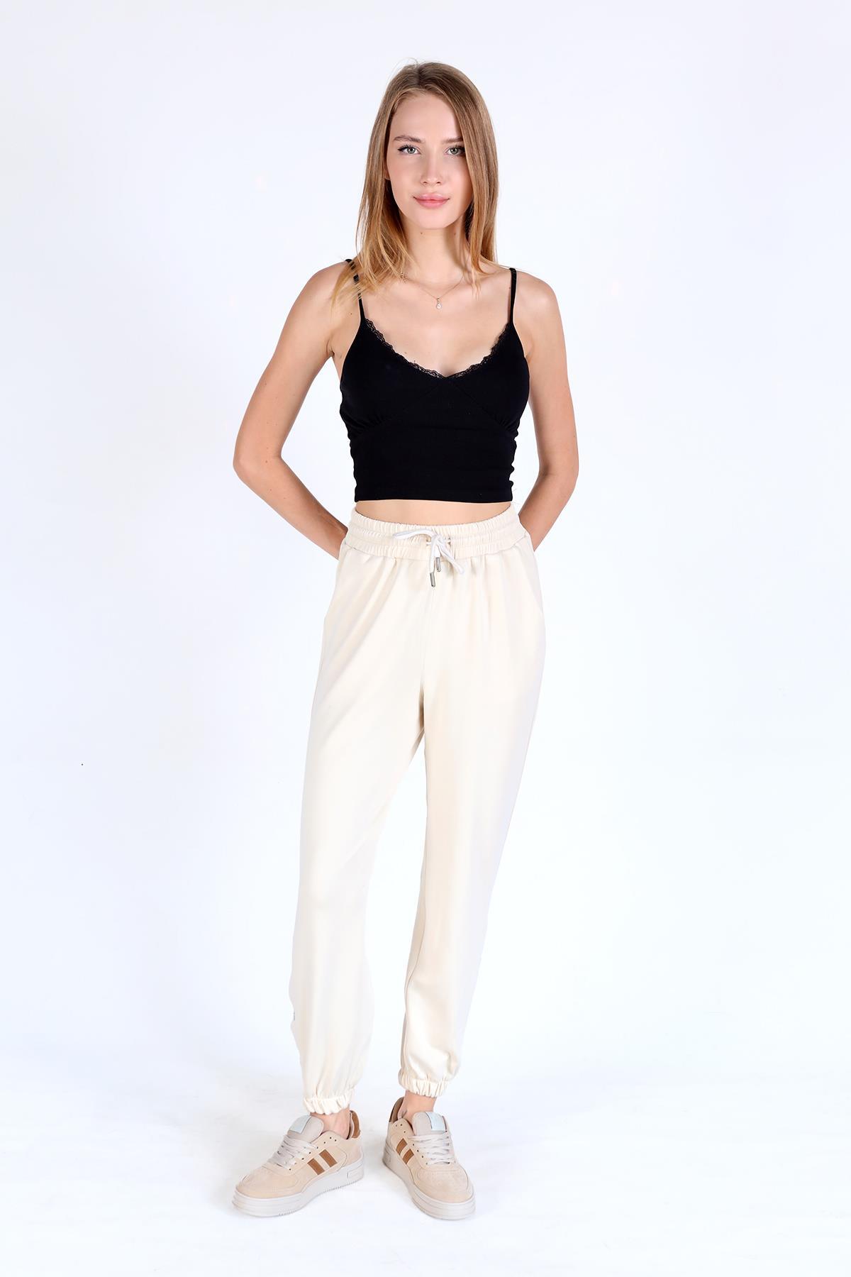 Bej Paça Çıtçıtlı Oysho Eşofman 4281A - 7