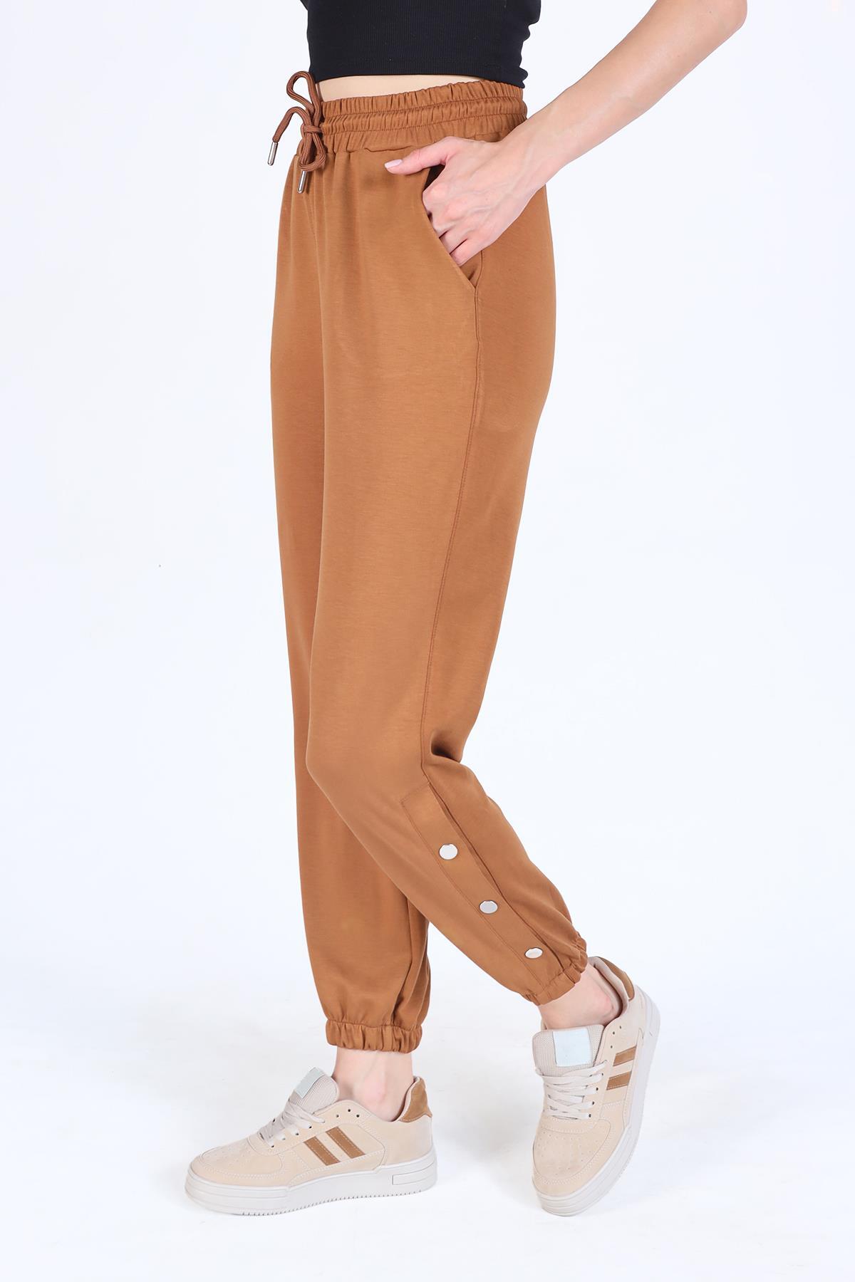 4281A paça Çıtçıtlı Eşofman Taba - 1