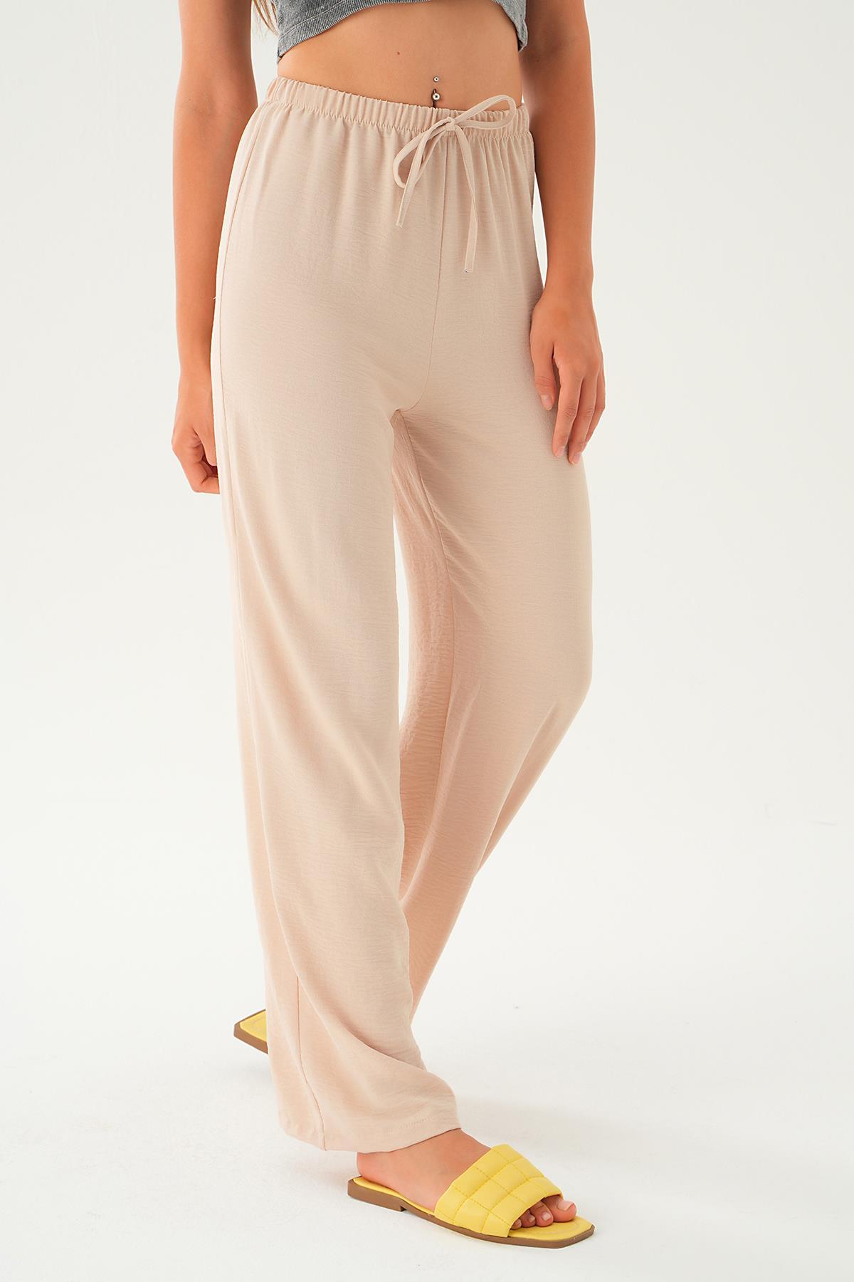 Bej Bol Paça Pantolon 4284A - 4