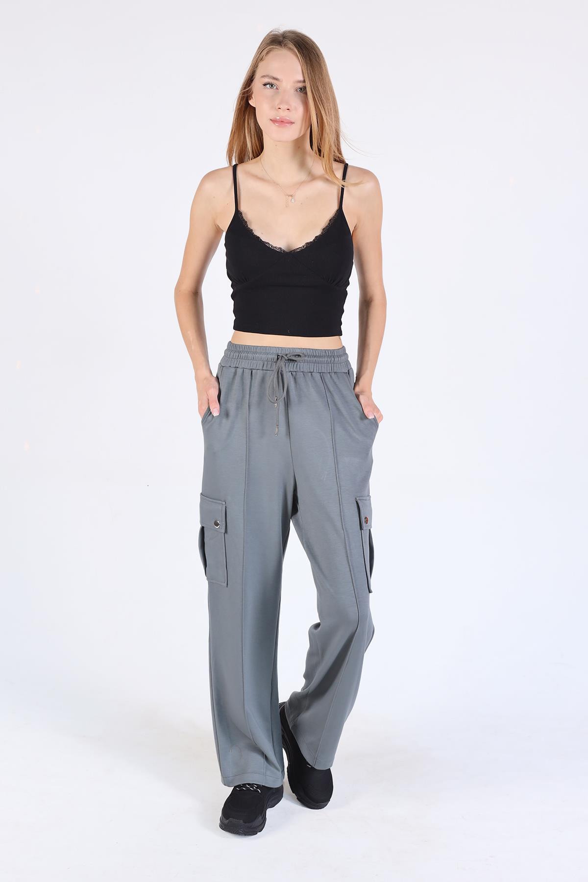 Antrasit Kargo Cep Eşofman 4286A - 1