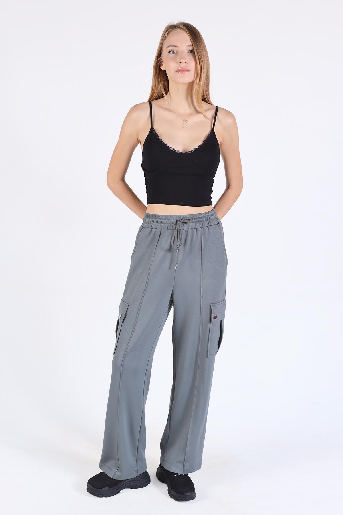 Antrasit Kargo Cep Eşofman 4286A - 6