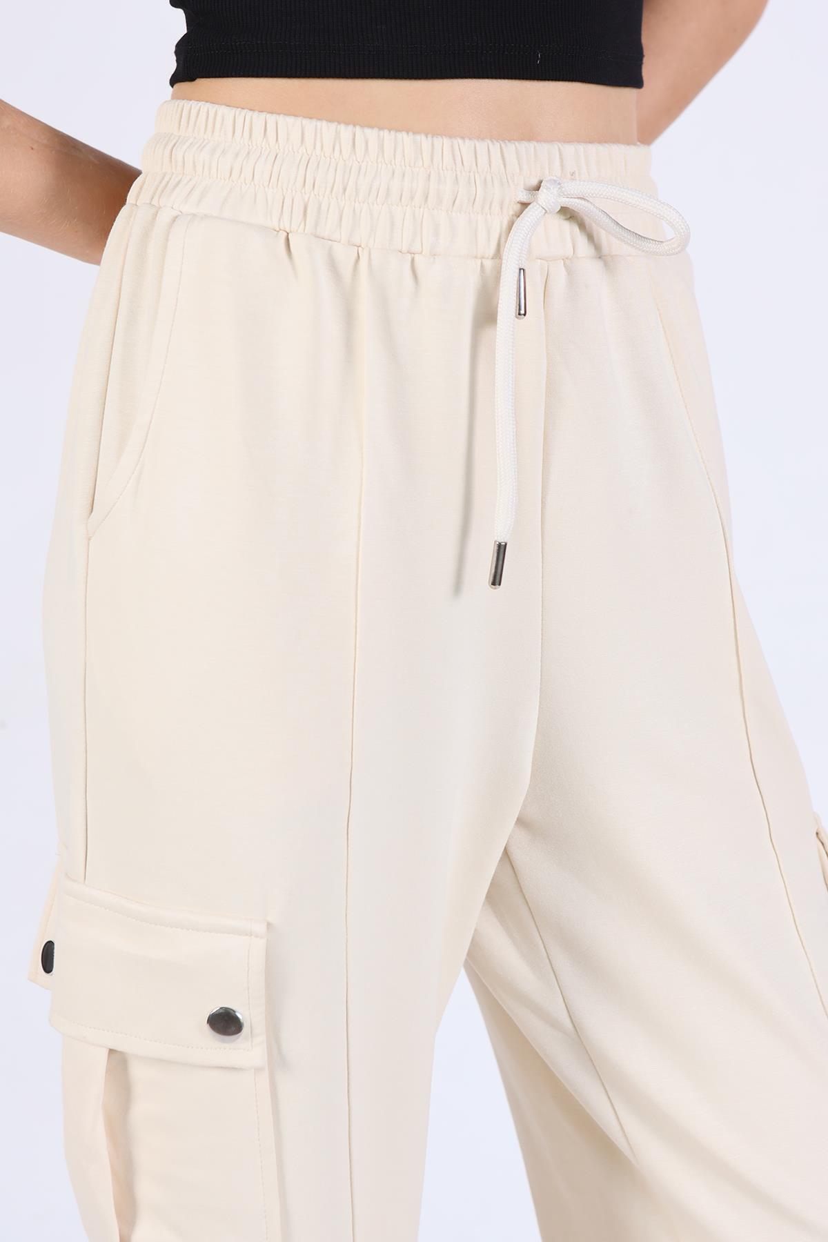 Bej Kargo Cep Eşofman 4286A - 4