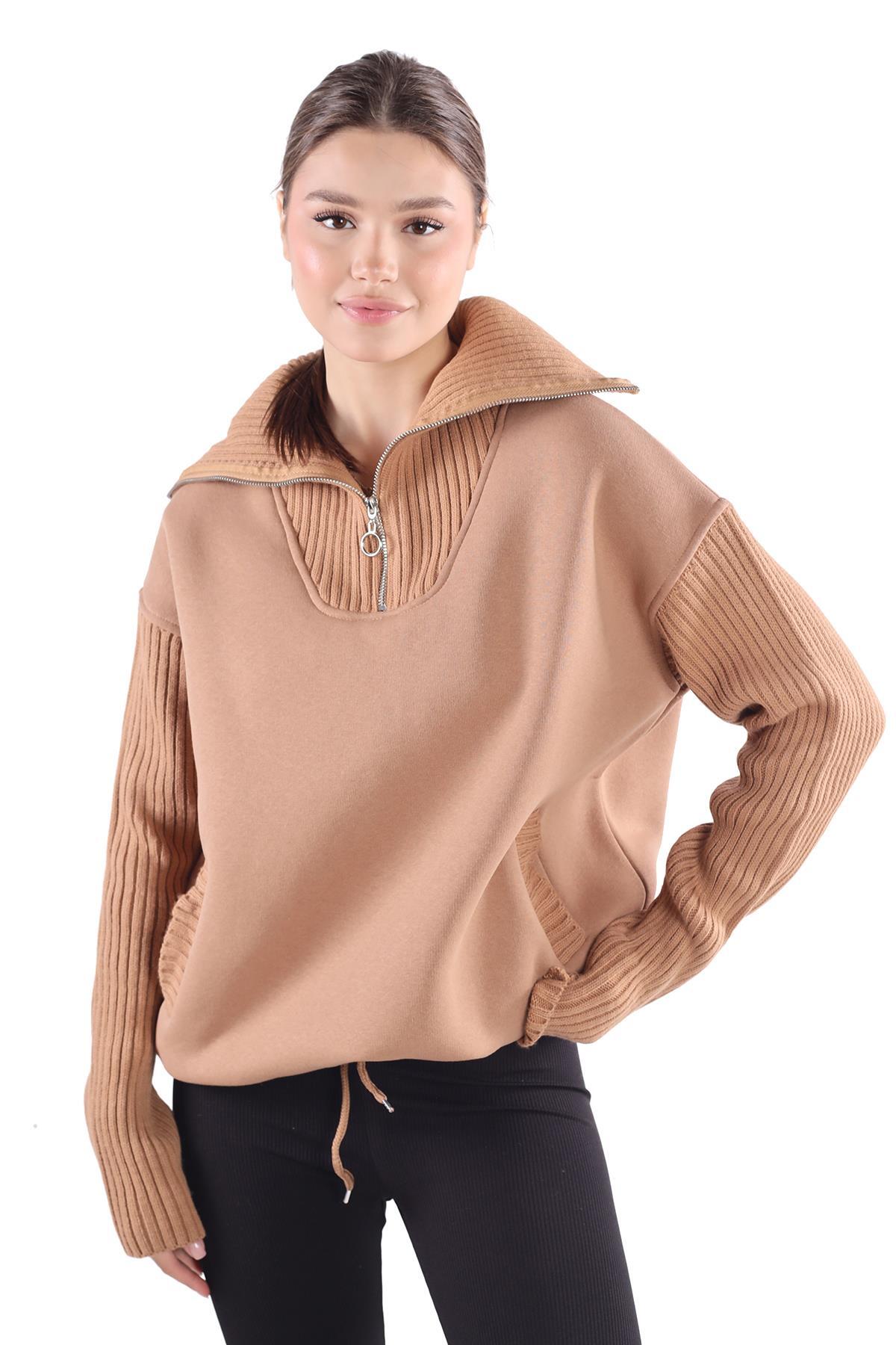 Bisküvi Fermuarlı Sweat 4290 
