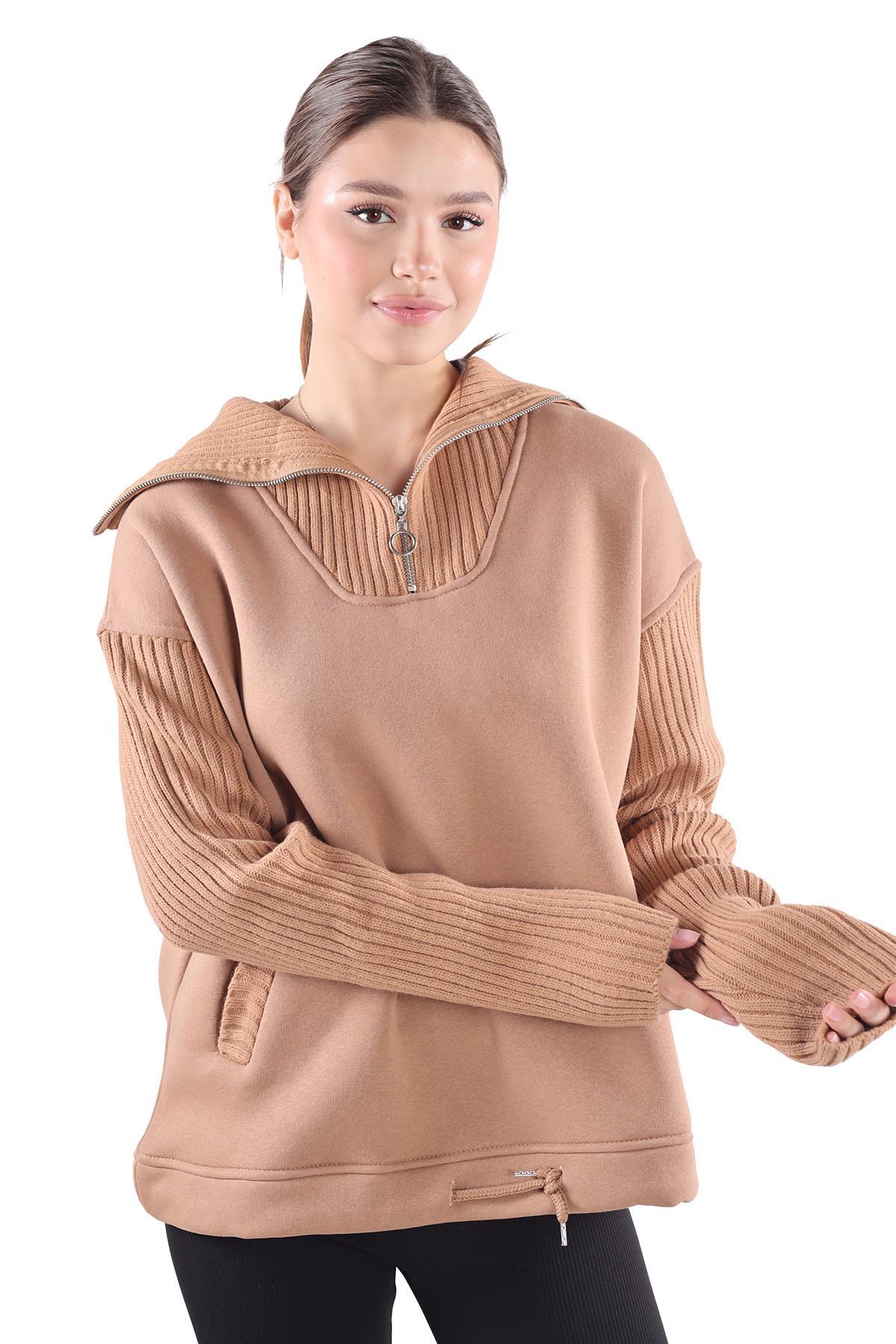 Bisküvi Fermuarlı Sweat 4290 - 2