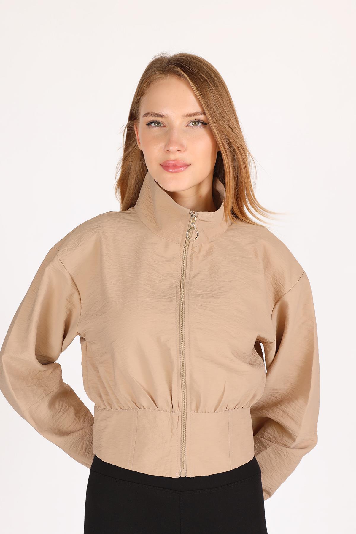 Vizon Önü Fermuarlı Kısa Ceket 4296A - 3