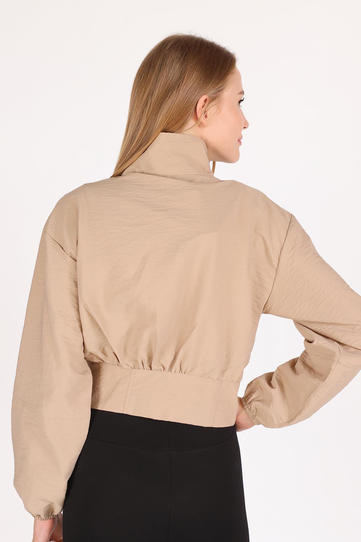 Vizon Önü Fermuarlı Kısa Ceket 4296A - 5