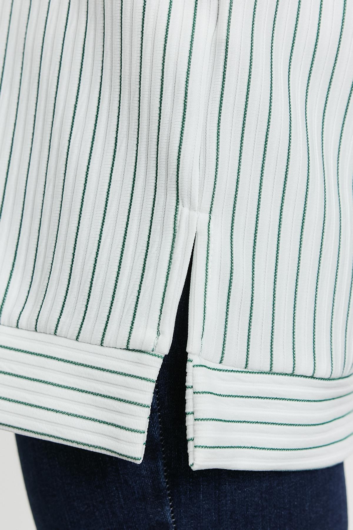 Benetton Yeşili Yarım Fermuarlı Tunik 4302A - 6