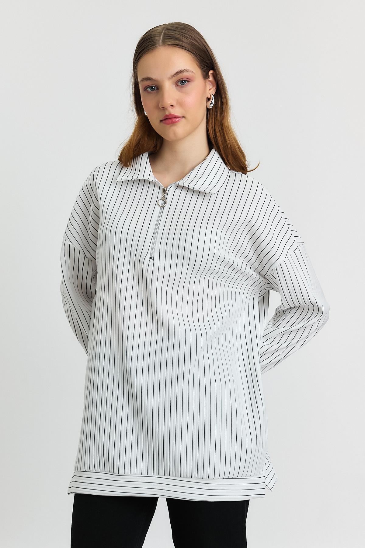 Laci Yarım Fermuarlı Tunik 4302A - 6