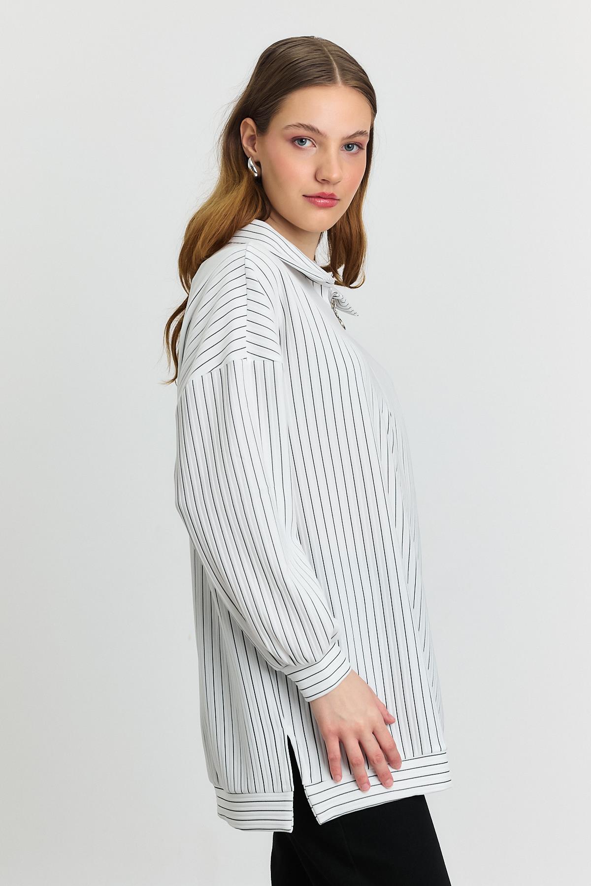 Laci Yarım Fermuarlı Tunik 4302A - 3
