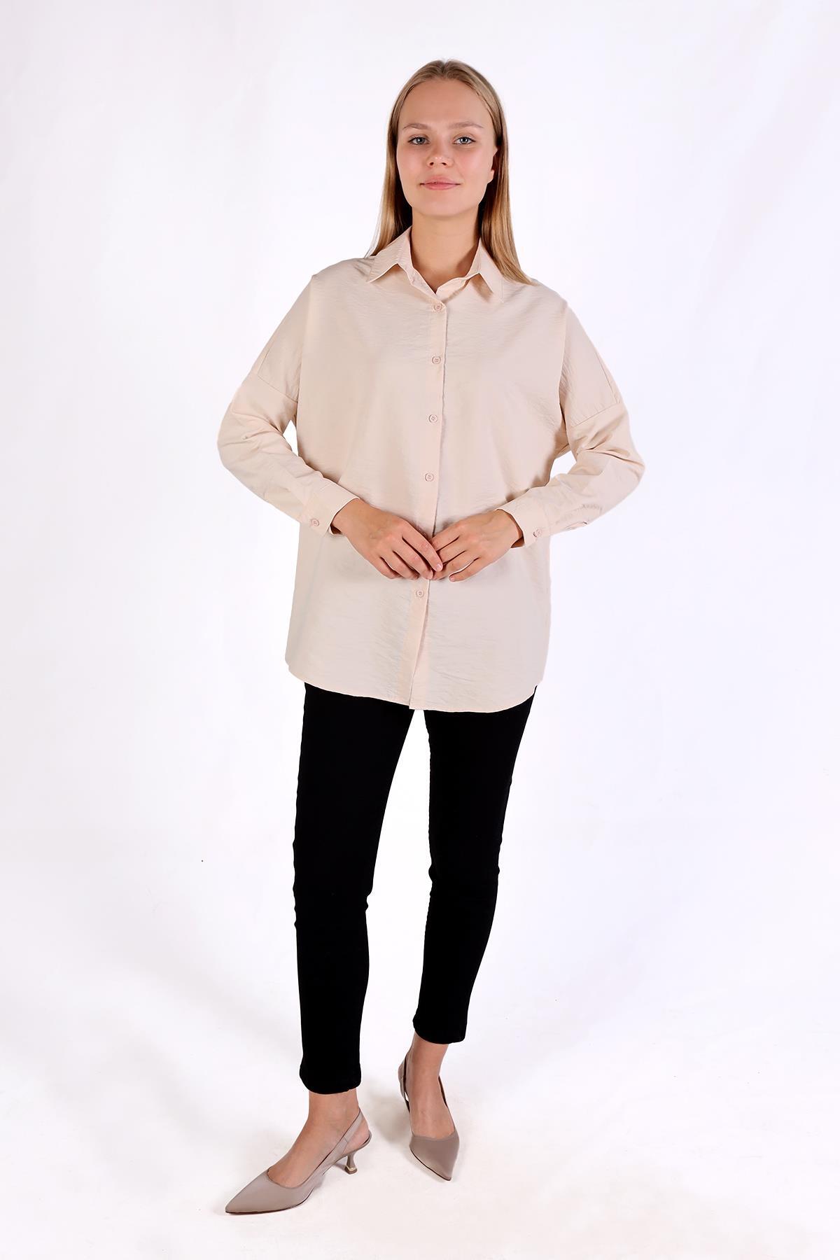 Taş Oversize Klasik Gömlek 4305A - 4