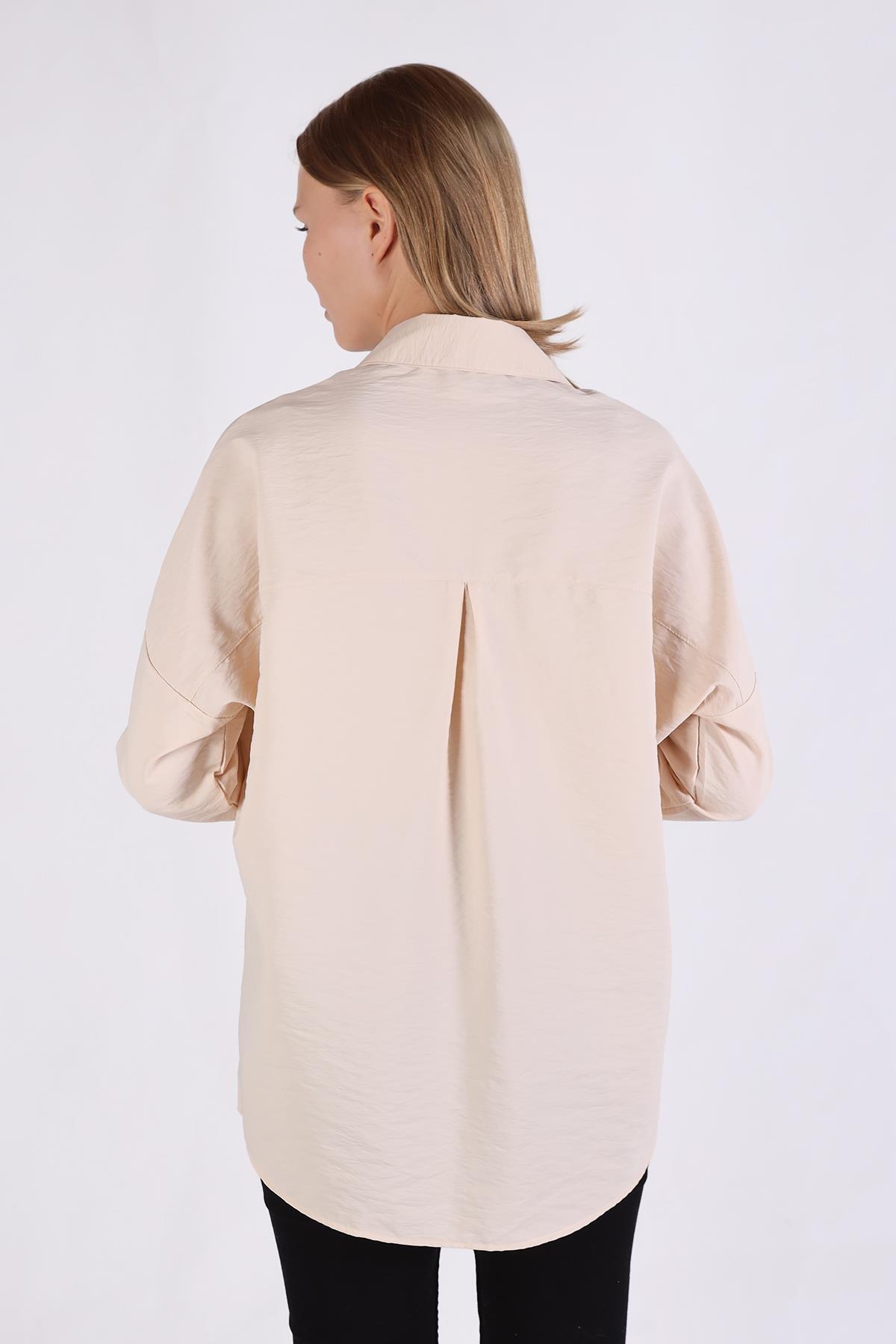 Taş Oversize Klasik Gömlek 4305A - 5