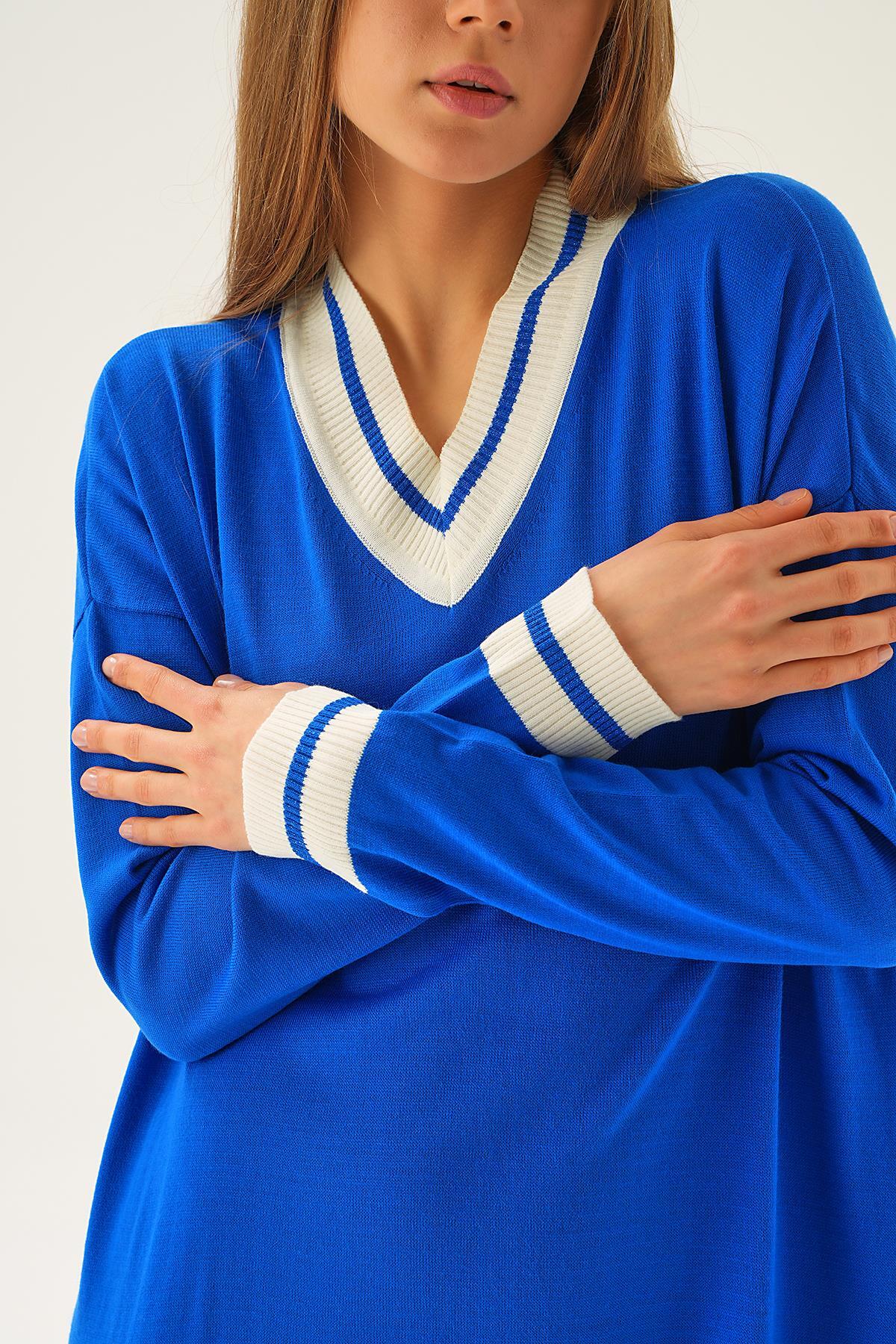 Saks Ribana Detay Triko Elbise 4320 - 6