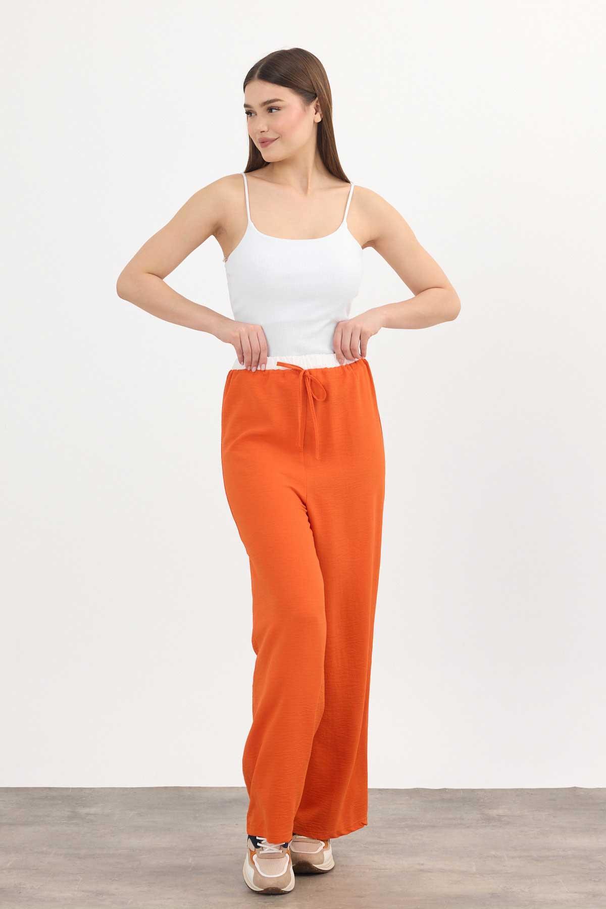 Koyu Orange Bol Paça Pantolon 4327A - 2