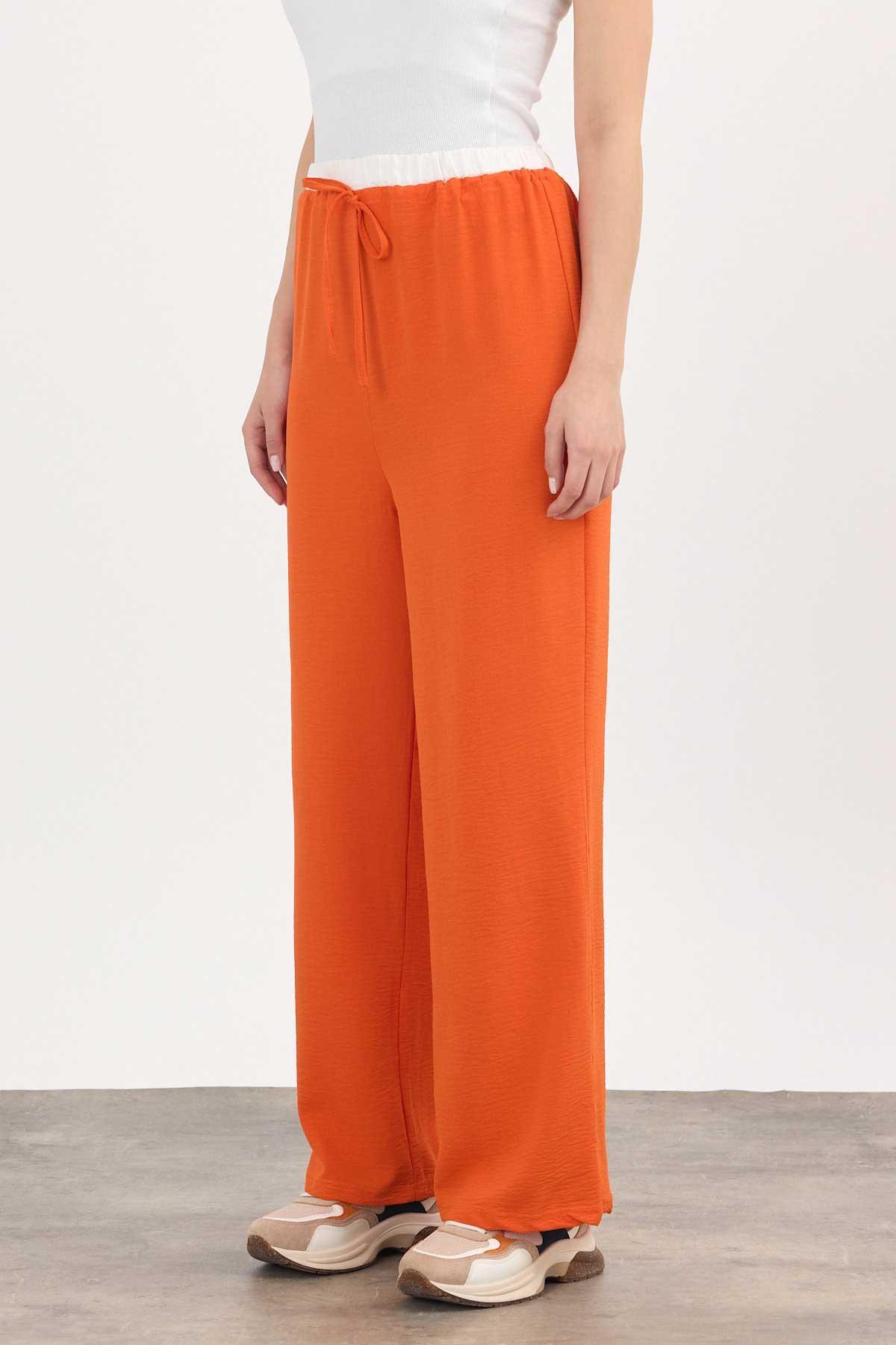 Koyu Orange Bol Paça Pantolon 4327A - 4