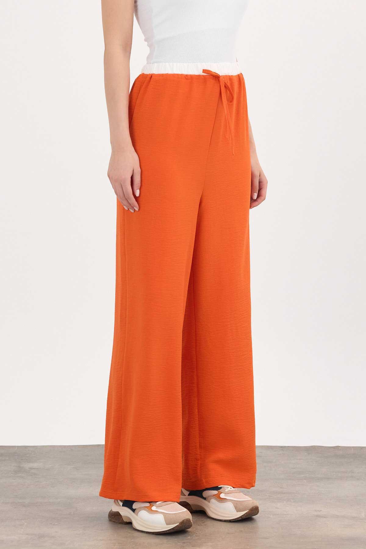 Koyu Orange Bol Paça Pantolon 4327A - 5