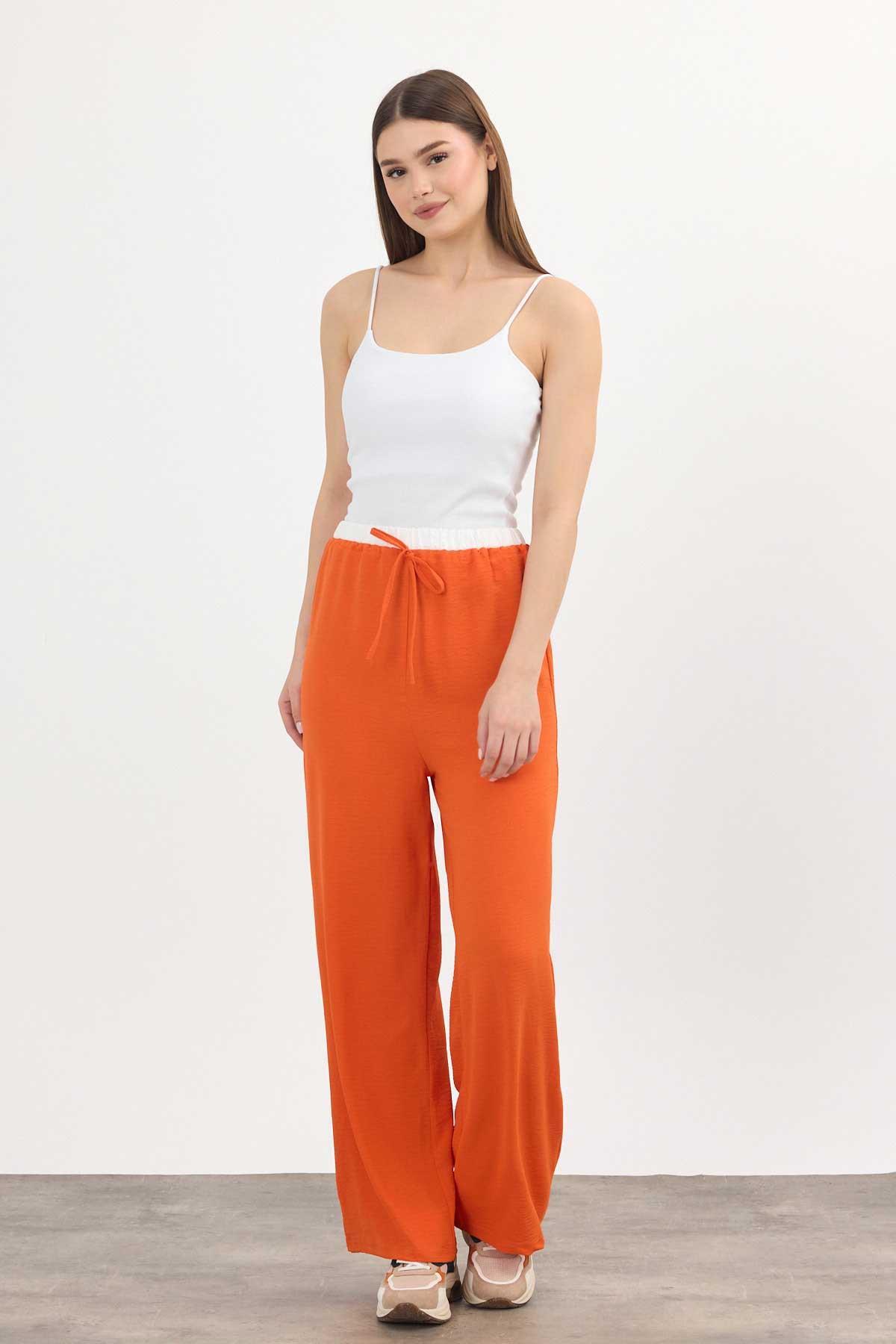 Koyu Orange Bol Paça Pantolon 4327A - 8