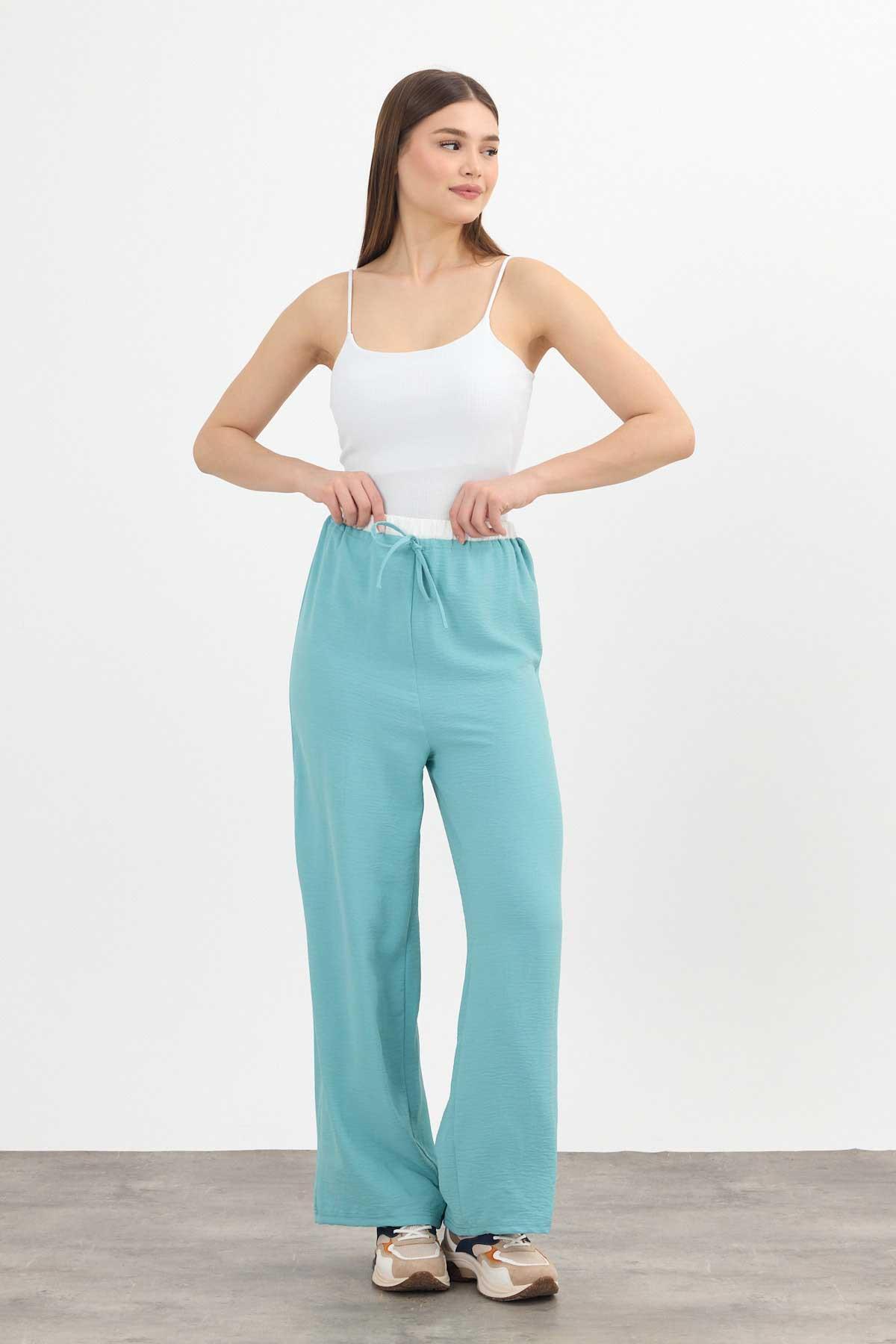 Turkuaz Bol Paça Pantolon 4327A - 2