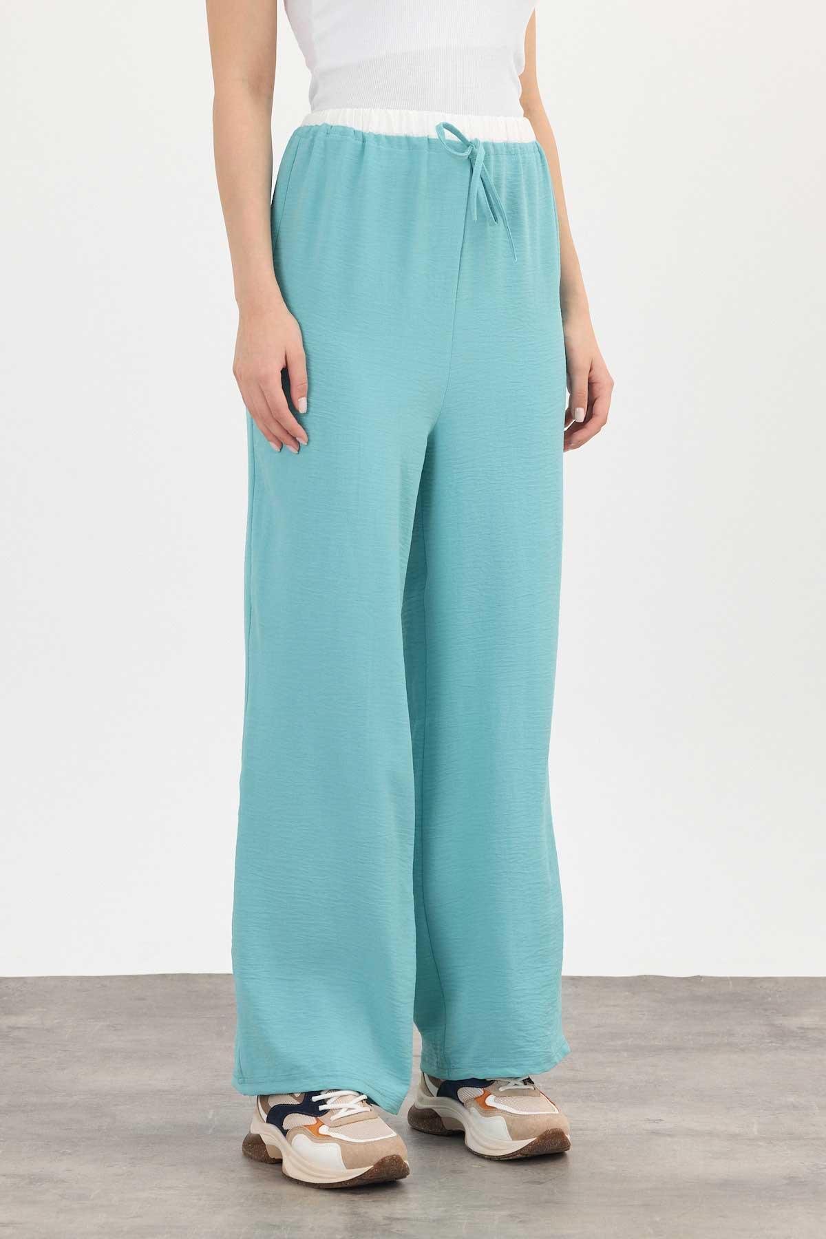 Turkuaz Bol Paça Pantolon 4327A - 5