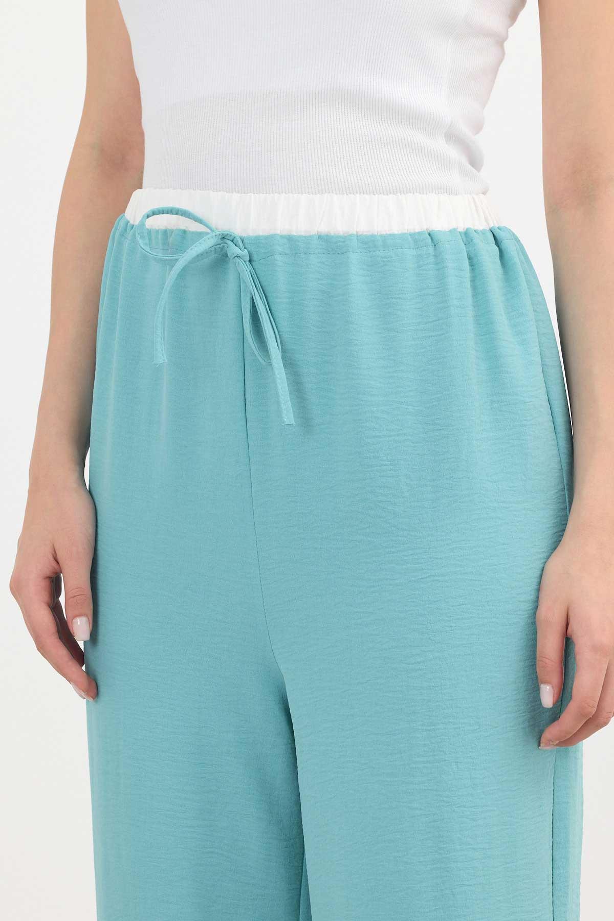 Turkuaz Bol Paça Pantolon 4327A - 7