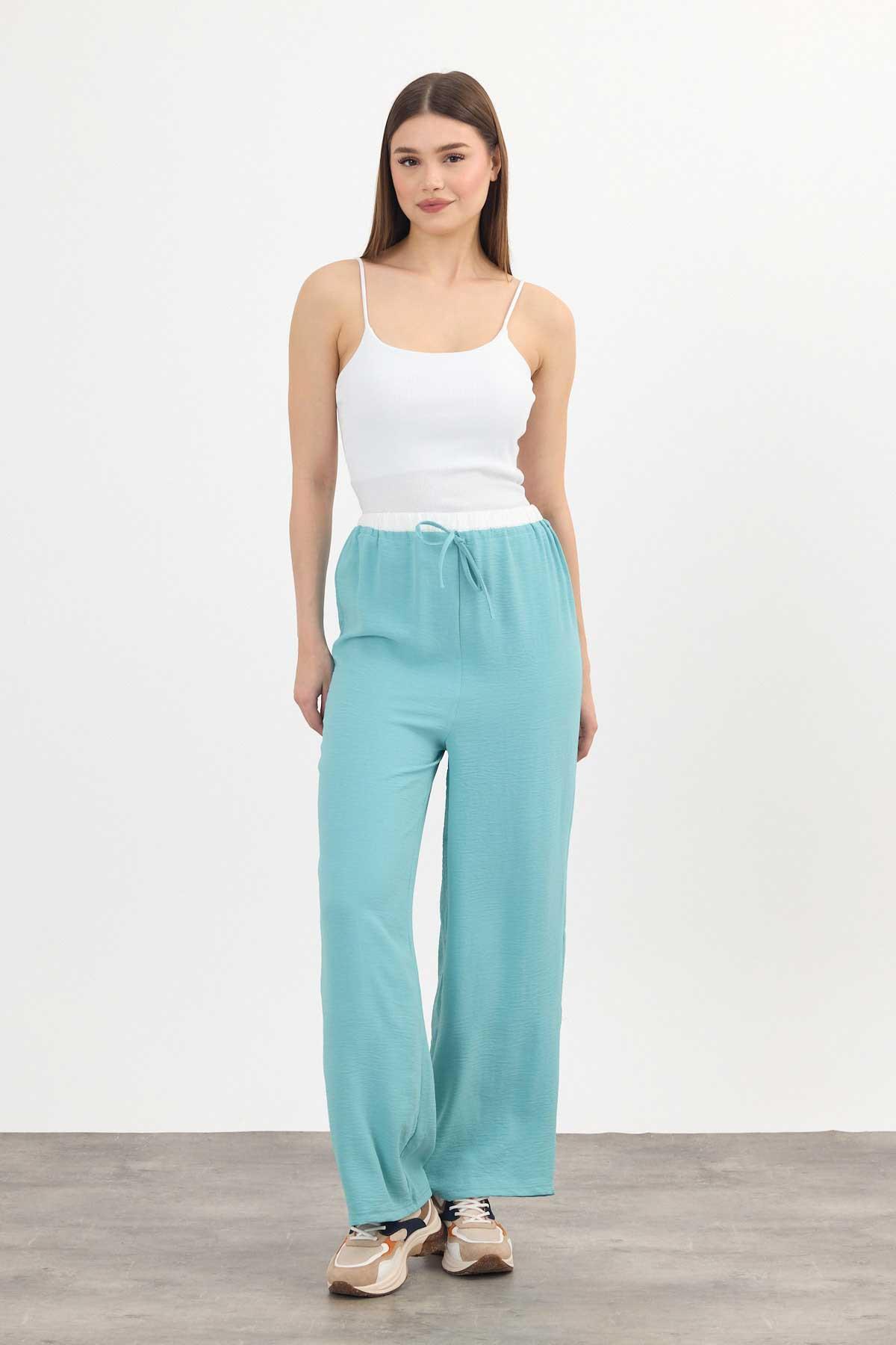 Turkuaz Bol Paça Pantolon 4327A - 8