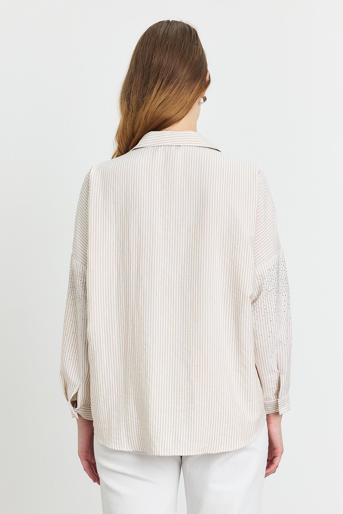 Bej Taş Detay Gömlek 4340A - 5
