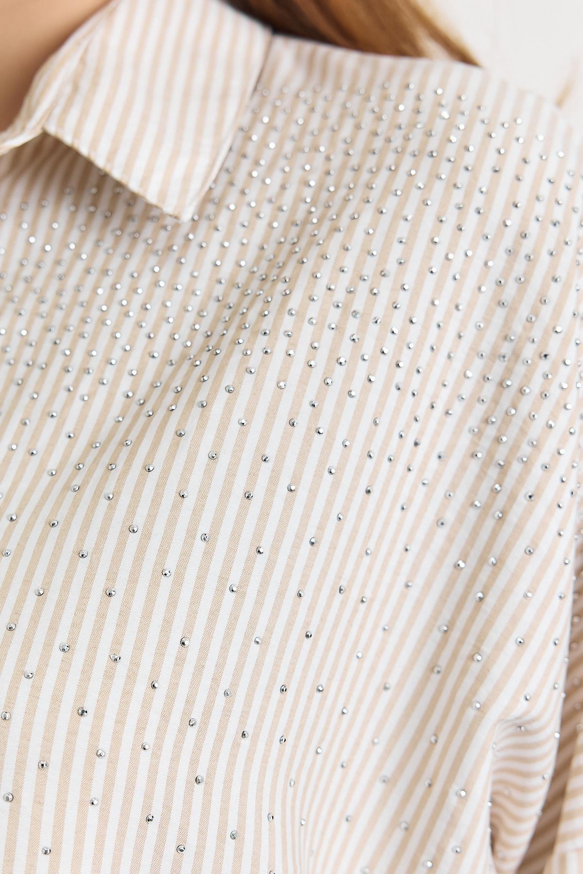 Bej Taş Detay Gömlek 4340A - 6