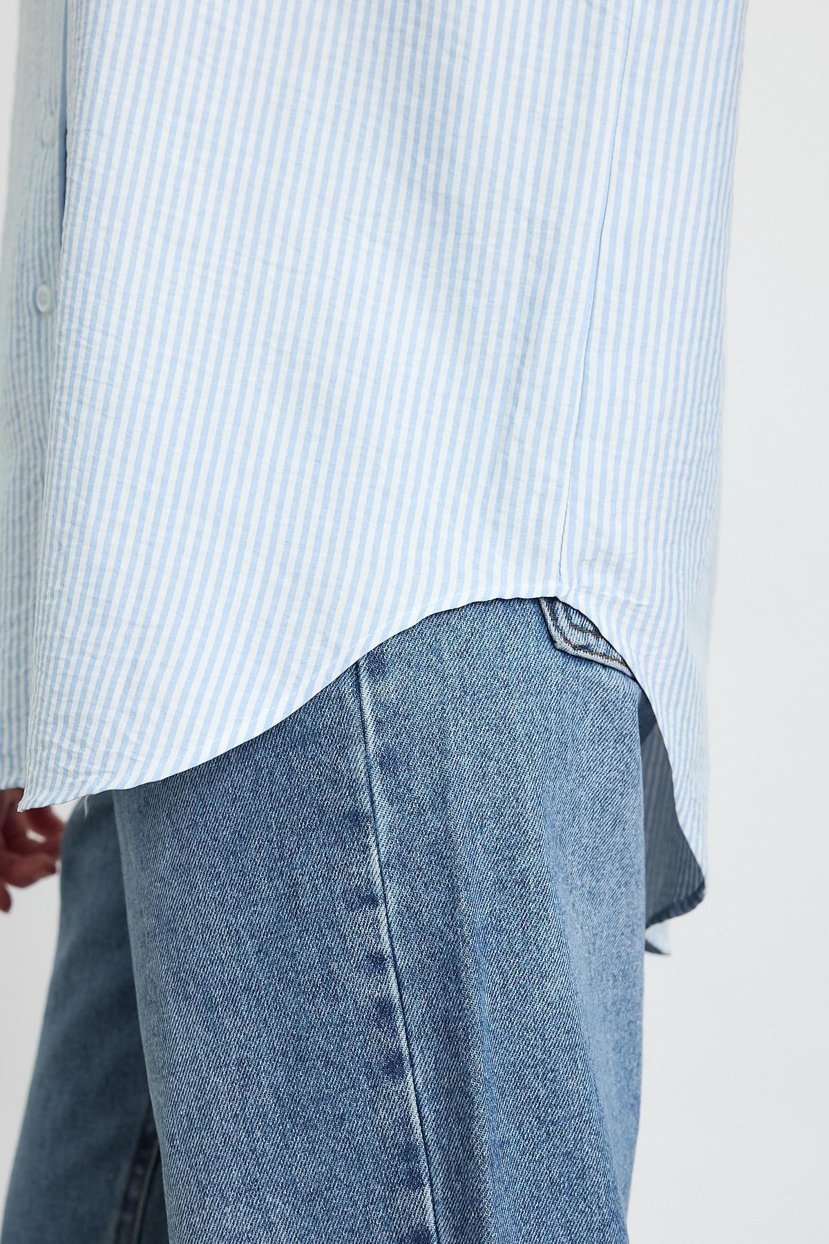 Mavi Çizgili Gömlek 4360A - 8