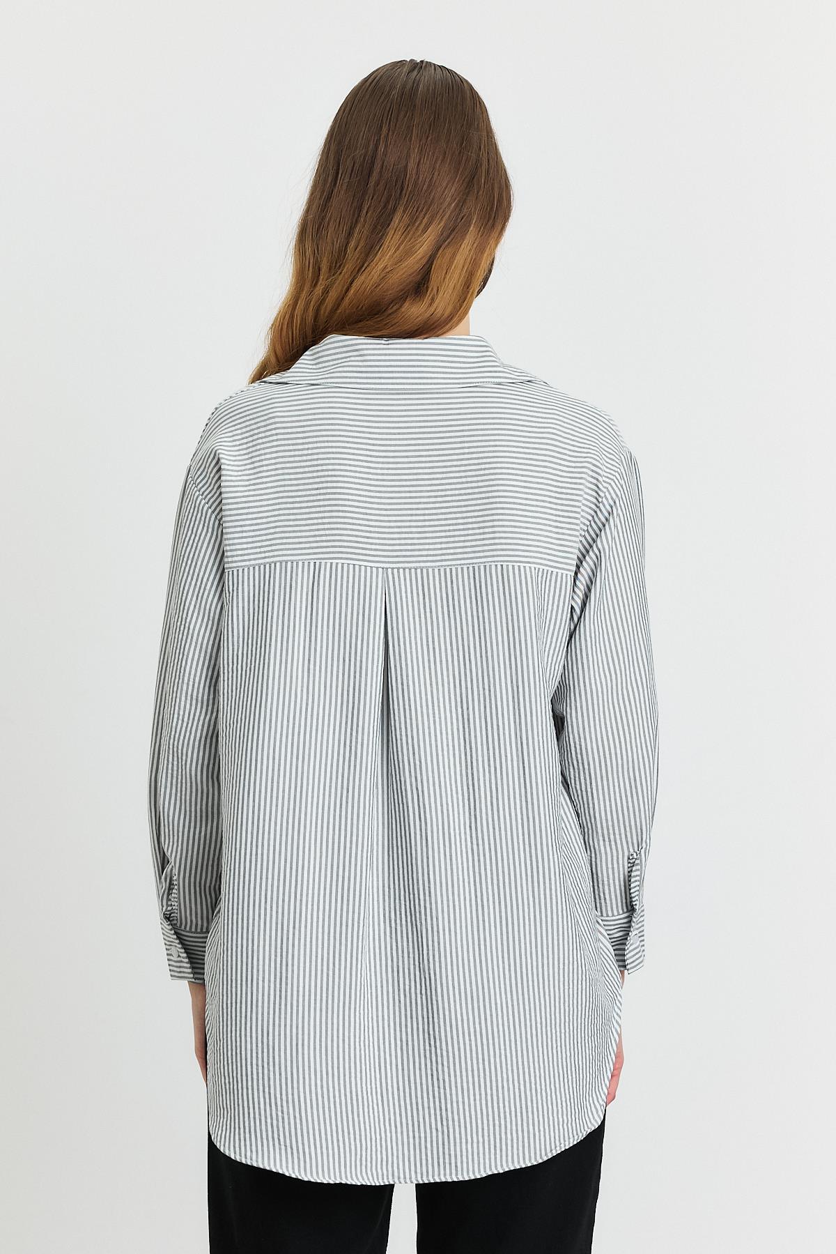 Siyah Çizgili Gömlek 4360A - 5