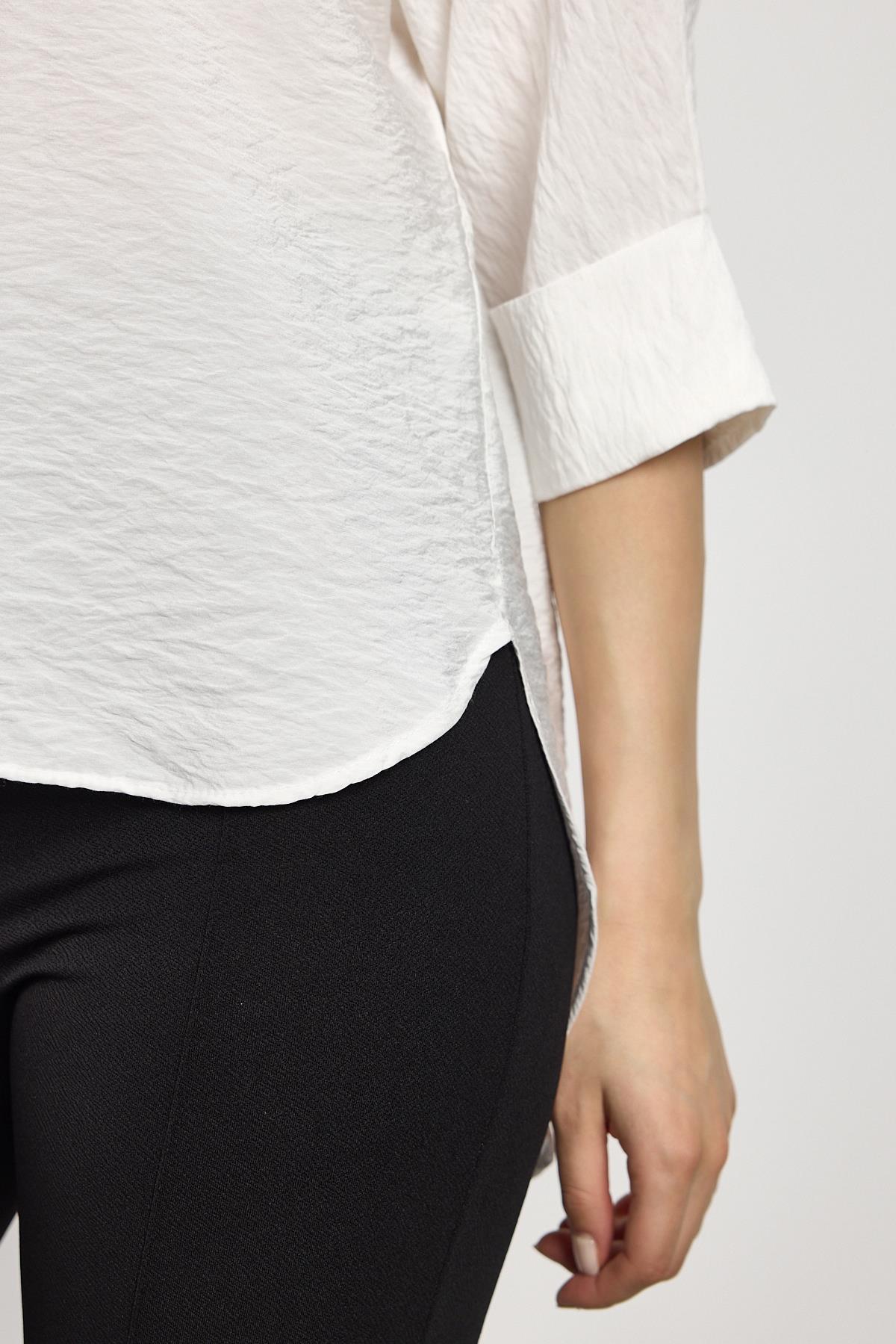 Beyaz Fakir Kol Gömlek 4361A - 4