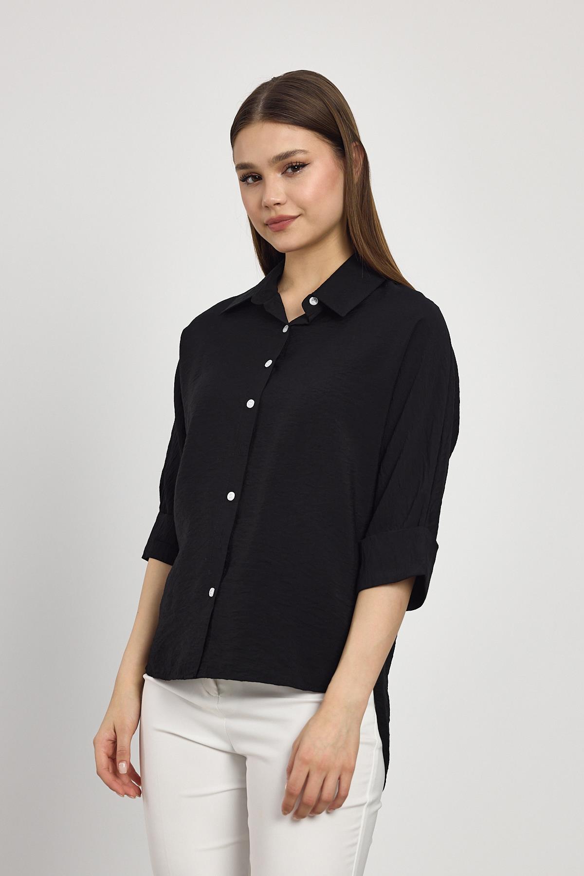 4361A Fakir Kol Gömlek Siyah - 3