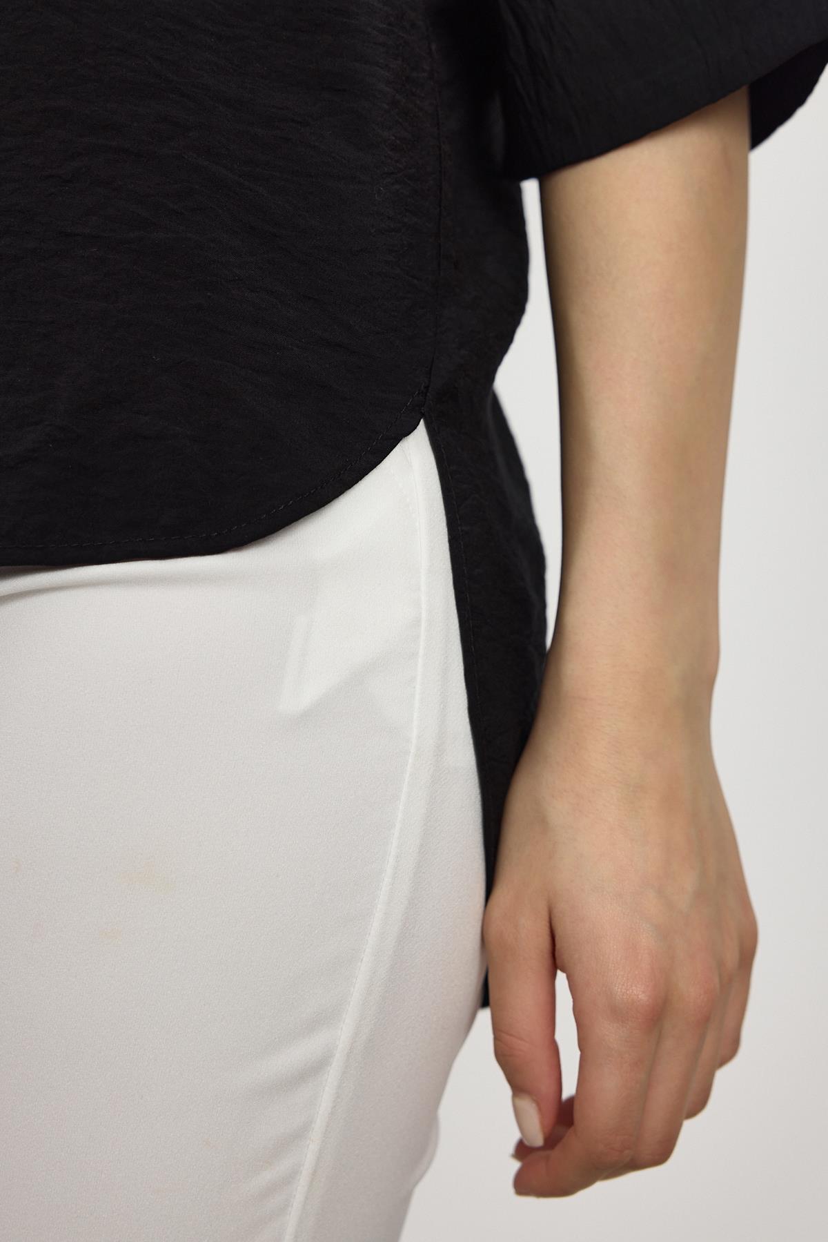 Siyah Fakir Kol Gömlek 4361A - 4