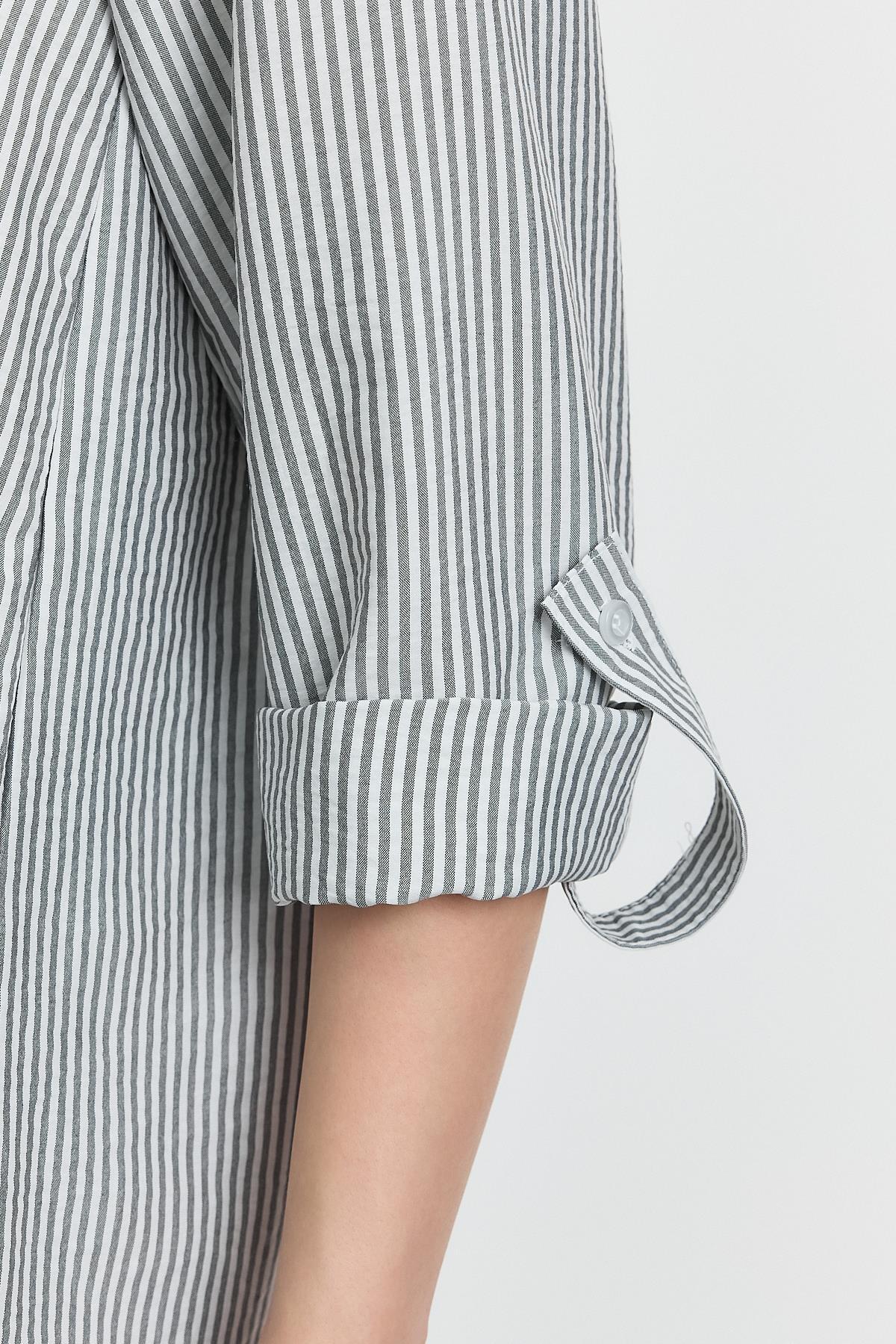 4362A Çizgili Çift Cepli Gömlek Siyah - 6