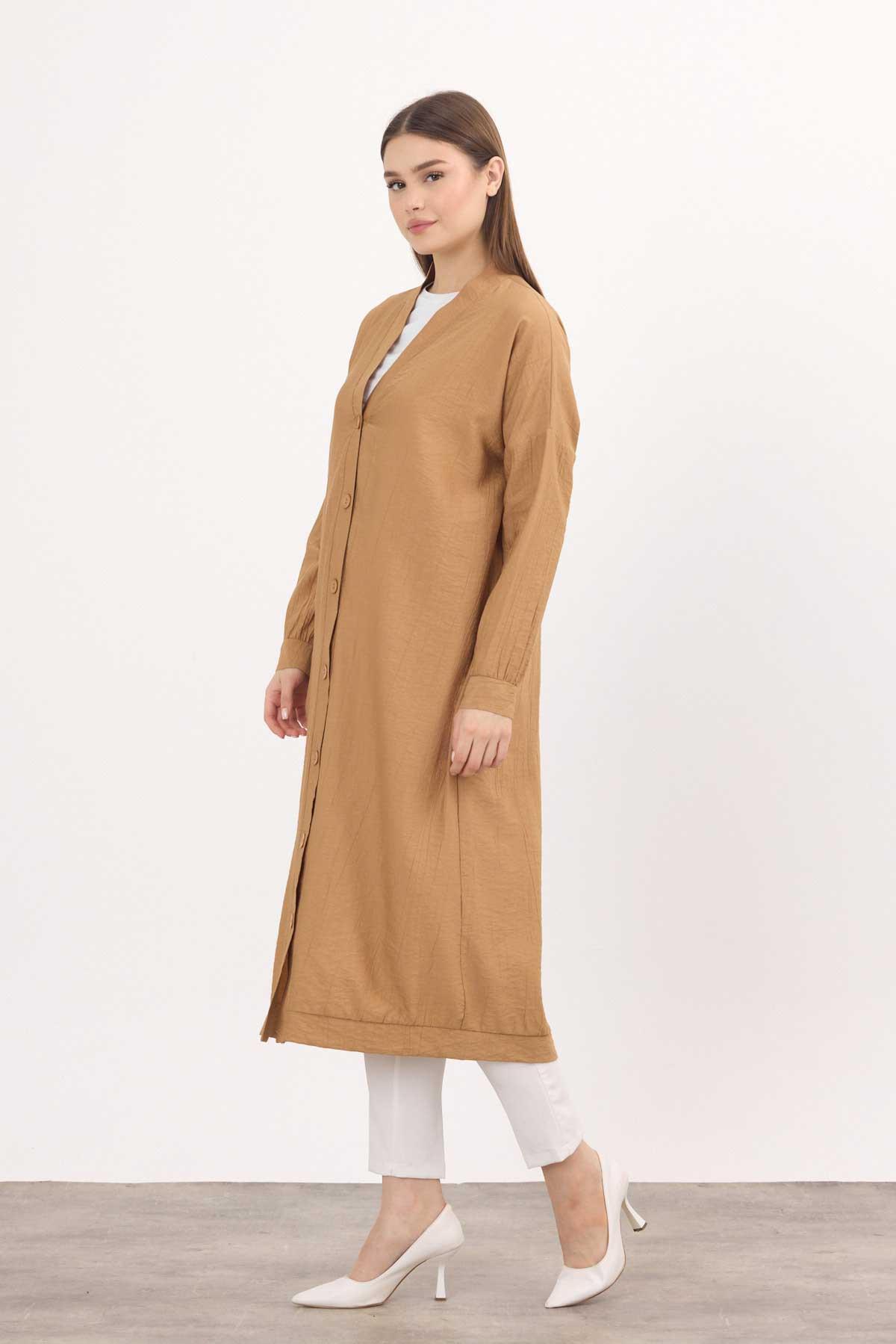 Bisküvi Düğmeli Uzun Tunik 4378A - 6