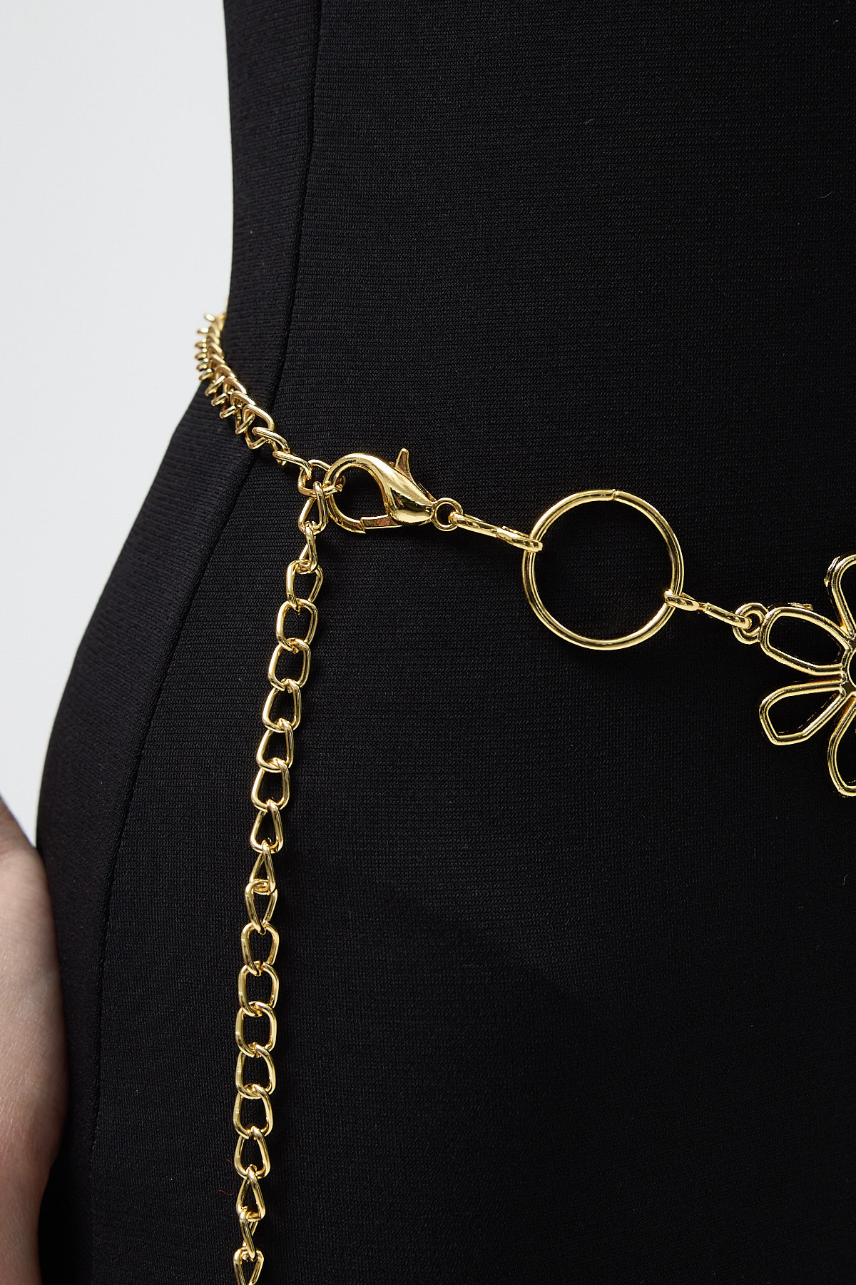 Gold Papatya Detaylı Zincir Kadın Kemer 438 - 3