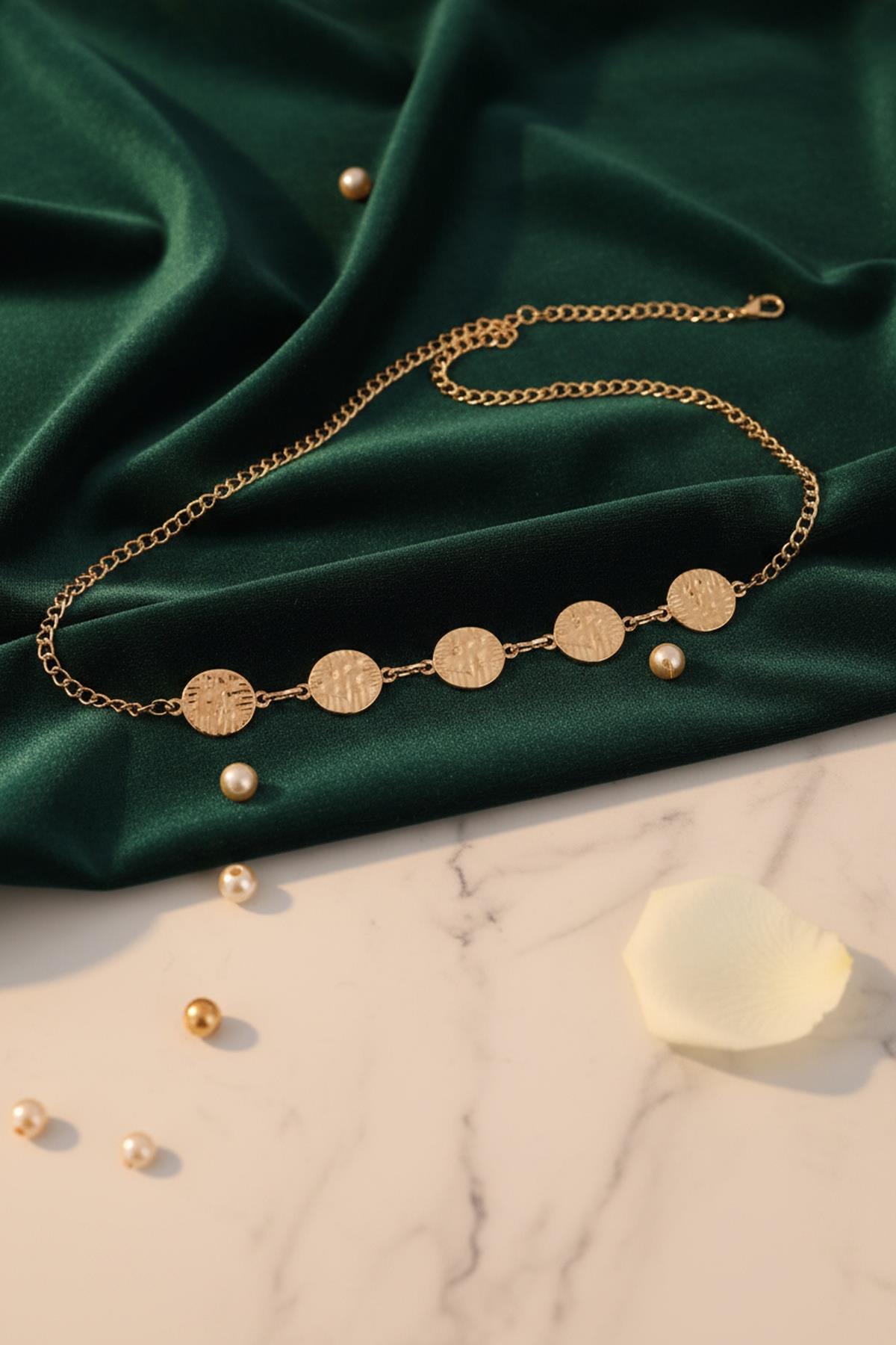 439 Yuvarlak Tokalı Zincir Kemer Gold - RAYS