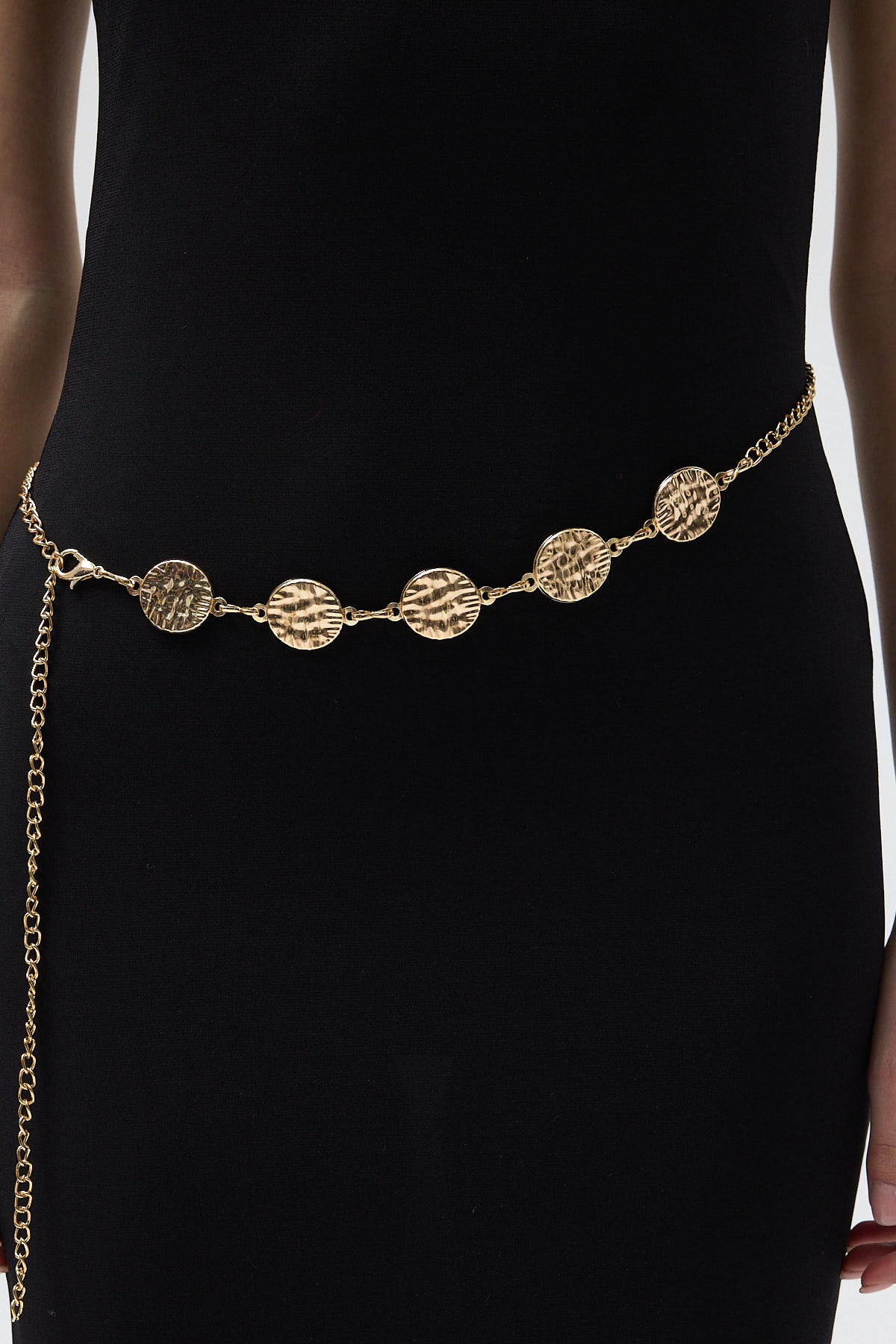 Gold Yuvarlak Tokalı Zincir Kadın Kemer 439 - 1